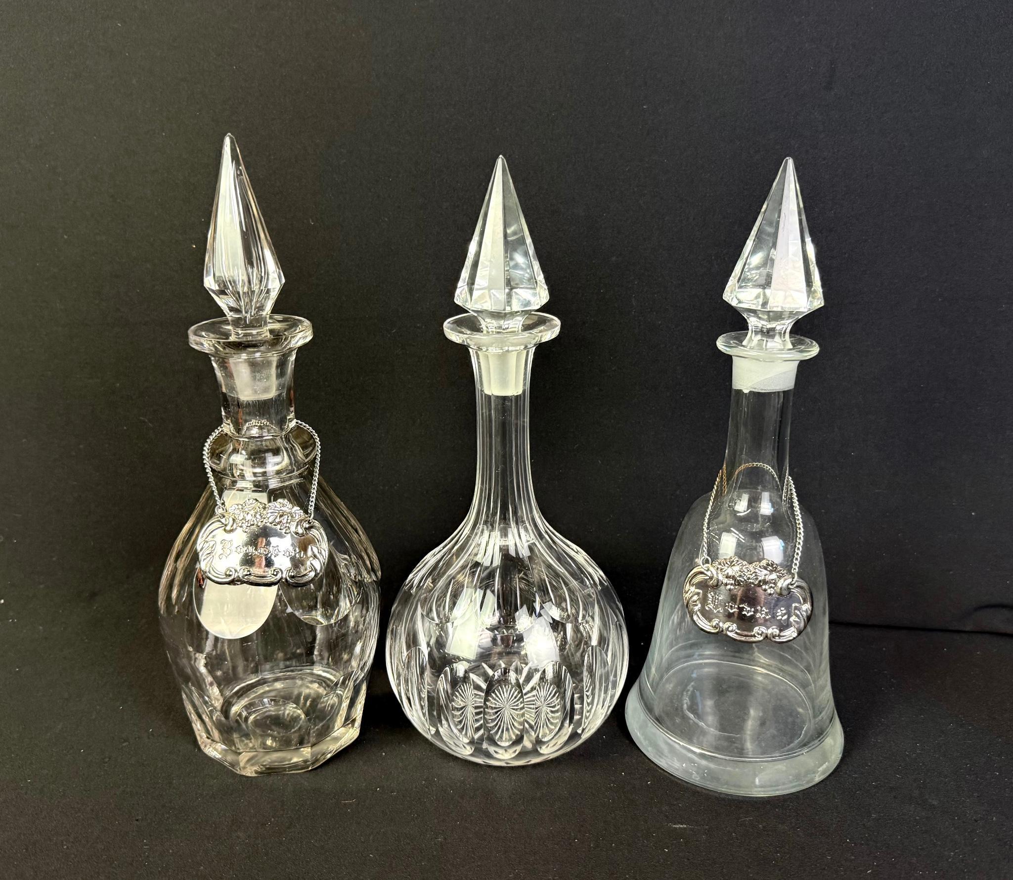 5 Glass Decanters