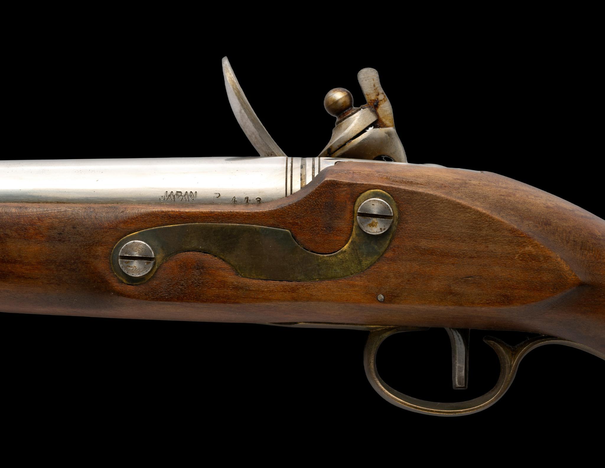 Japanese Reproduction Flinklock Pistol, approx 20 ga.