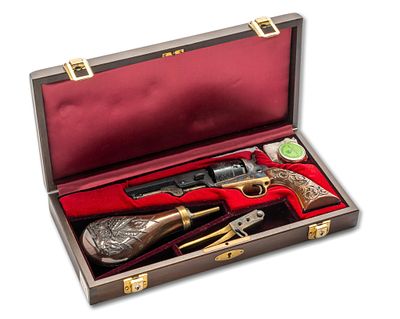 Armi San Marco (A.S.M.) .44 Caliber Percussion Revolver. Serial No. B66503 Italian-made black 