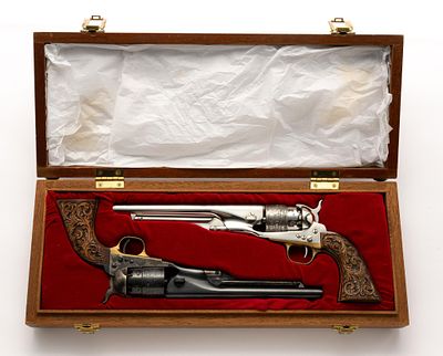Pair of Single Action Revolvers, Cal. .44. Serial Nos. 108539 and A12004 One marked Western Arms 