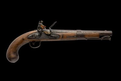 Simeon North Flintlock Pistol. Serial No. NSN ntique American martial flintlock pistol 