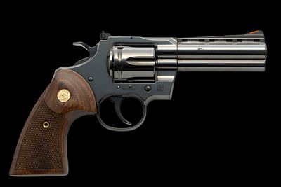 Colt Python Double Action Revolver, Cal .357 Magnum. Serial No. PB009880 This Colt Python was 