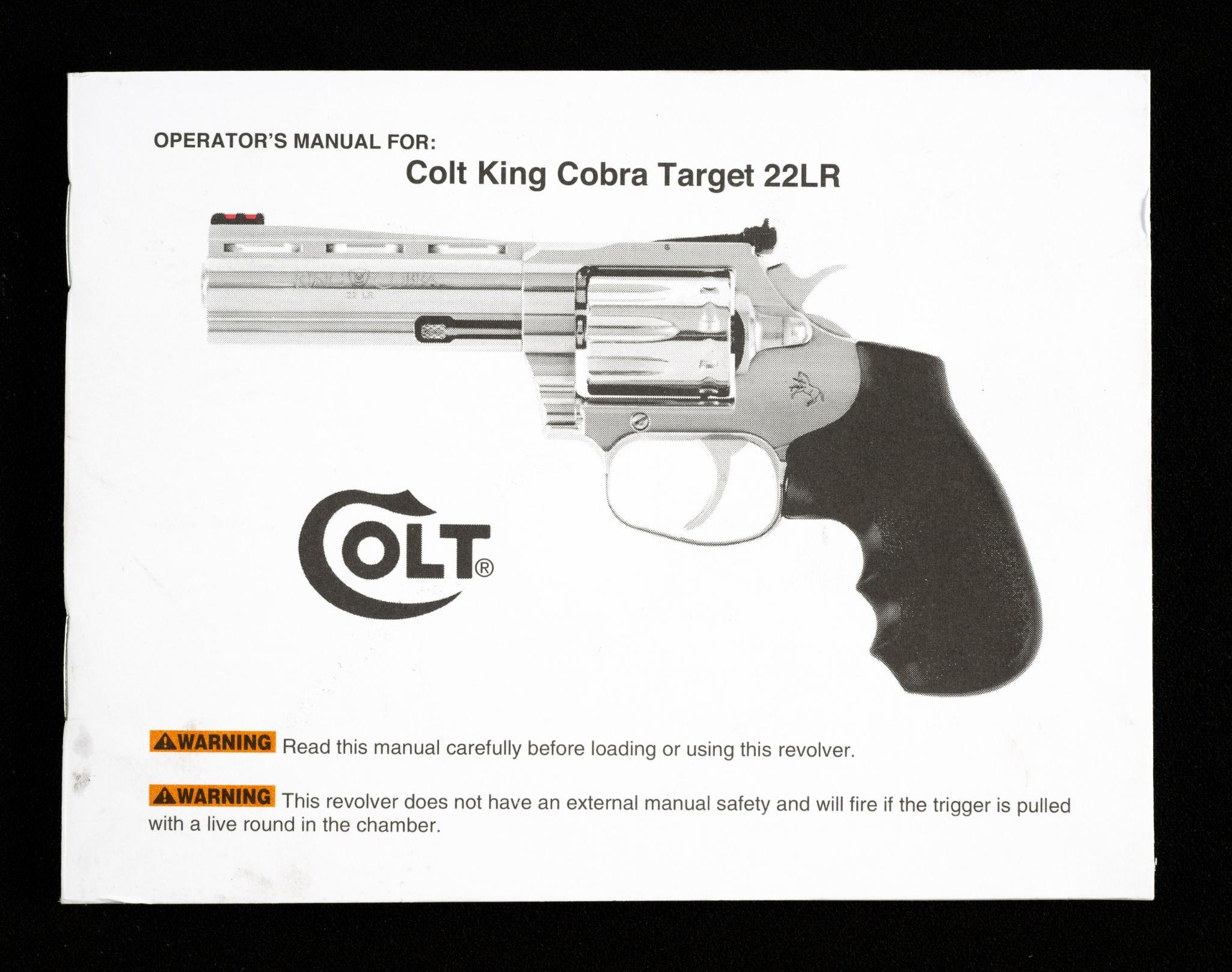 Colt King Cobra Double Action Revolver, Cal. .22lr