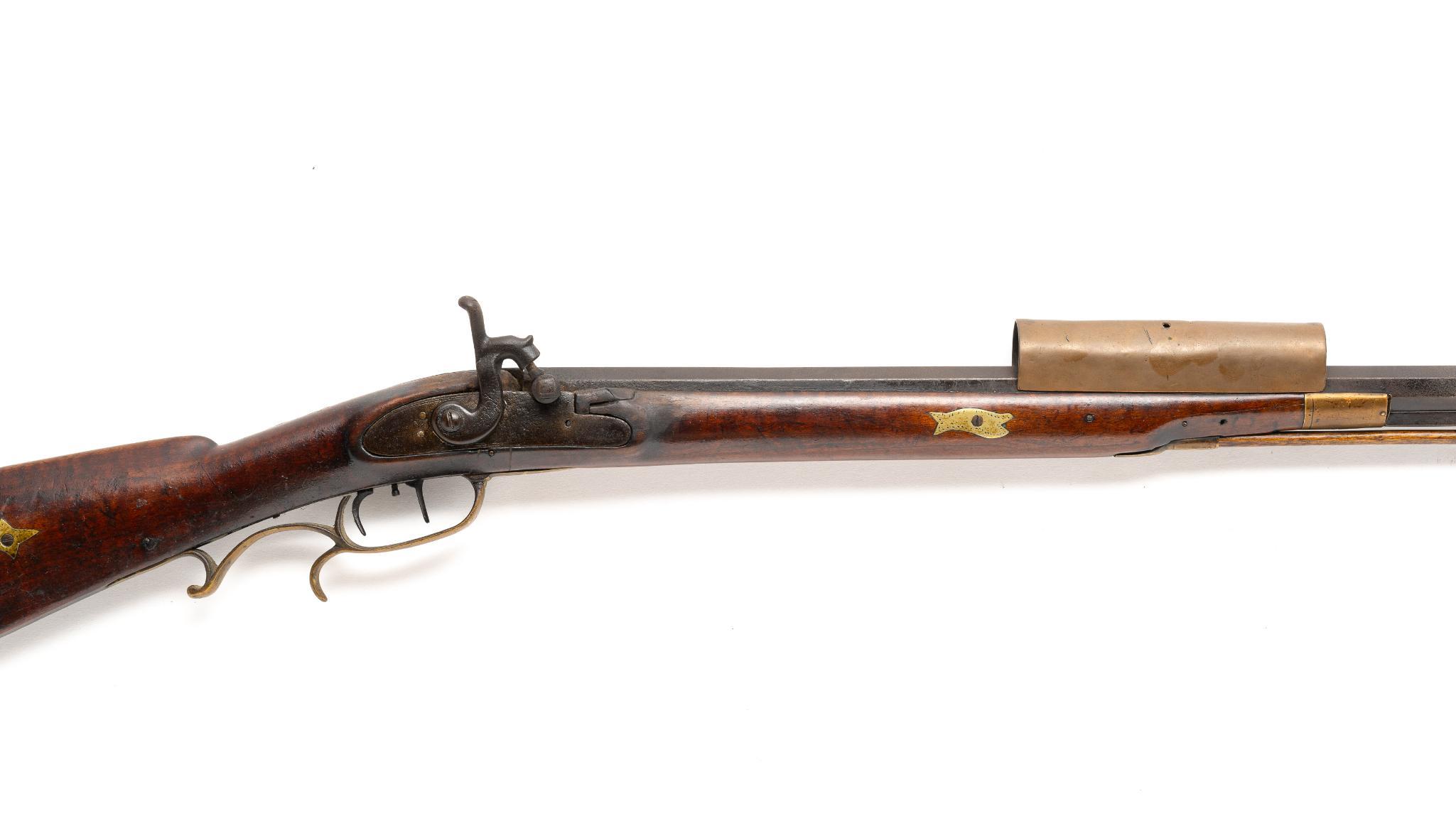 Antique 1/2 Stock Percussion Rifle, Approx. .32 Caliber
