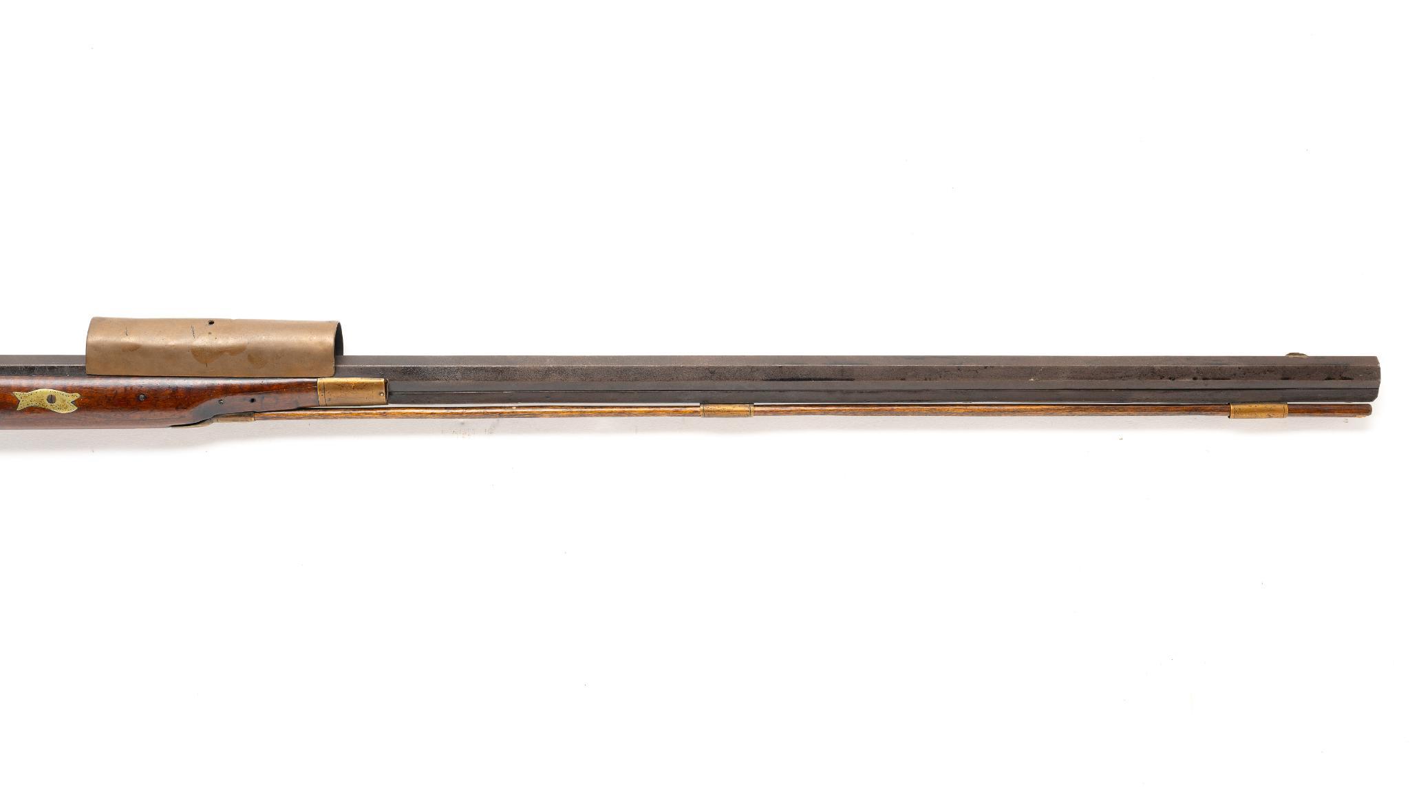 Antique 1/2 Stock Percussion Rifle, Approx. .32 Caliber