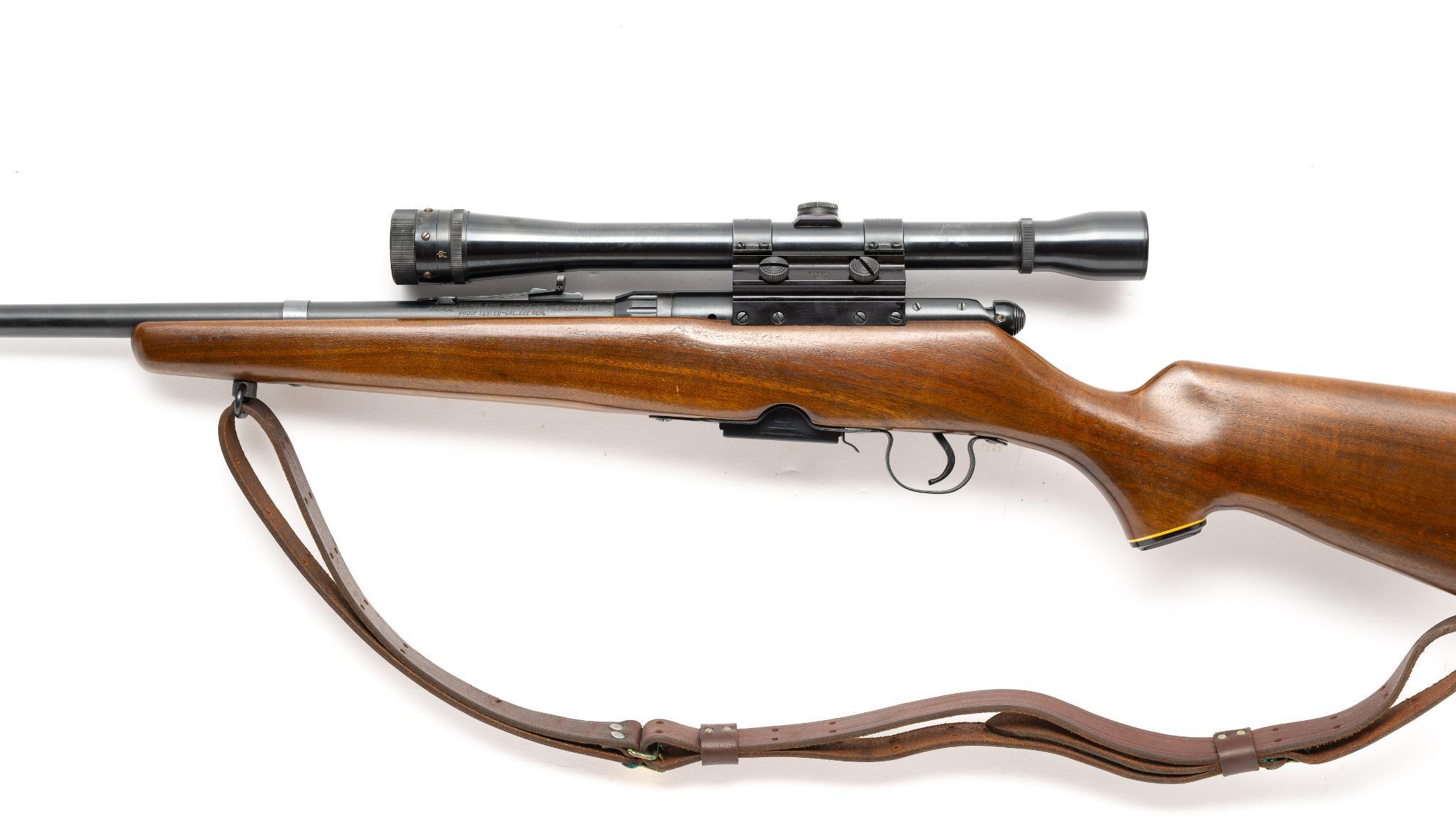 Savage Model 340D Bolt Action Rifle w/ Scope, Cal. .22 Rem.