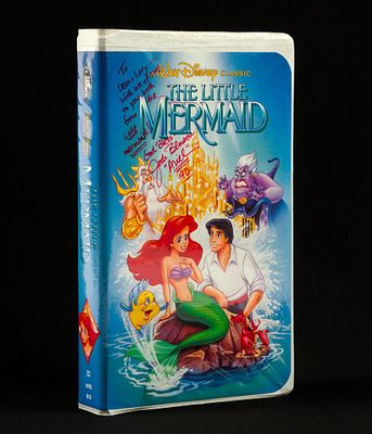 Jodie Benson Signed "Little Mermaid" VHS. Inscribed to Dean and Lory Jones. Measures 5-1/2" x 9" 