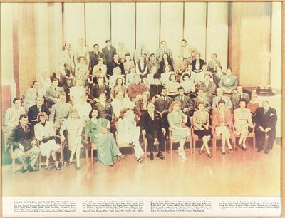"M.G.M's Studio Boss Mayer & His Top Talent" Framed Color Picture. Featuring Lucille Ball, James 