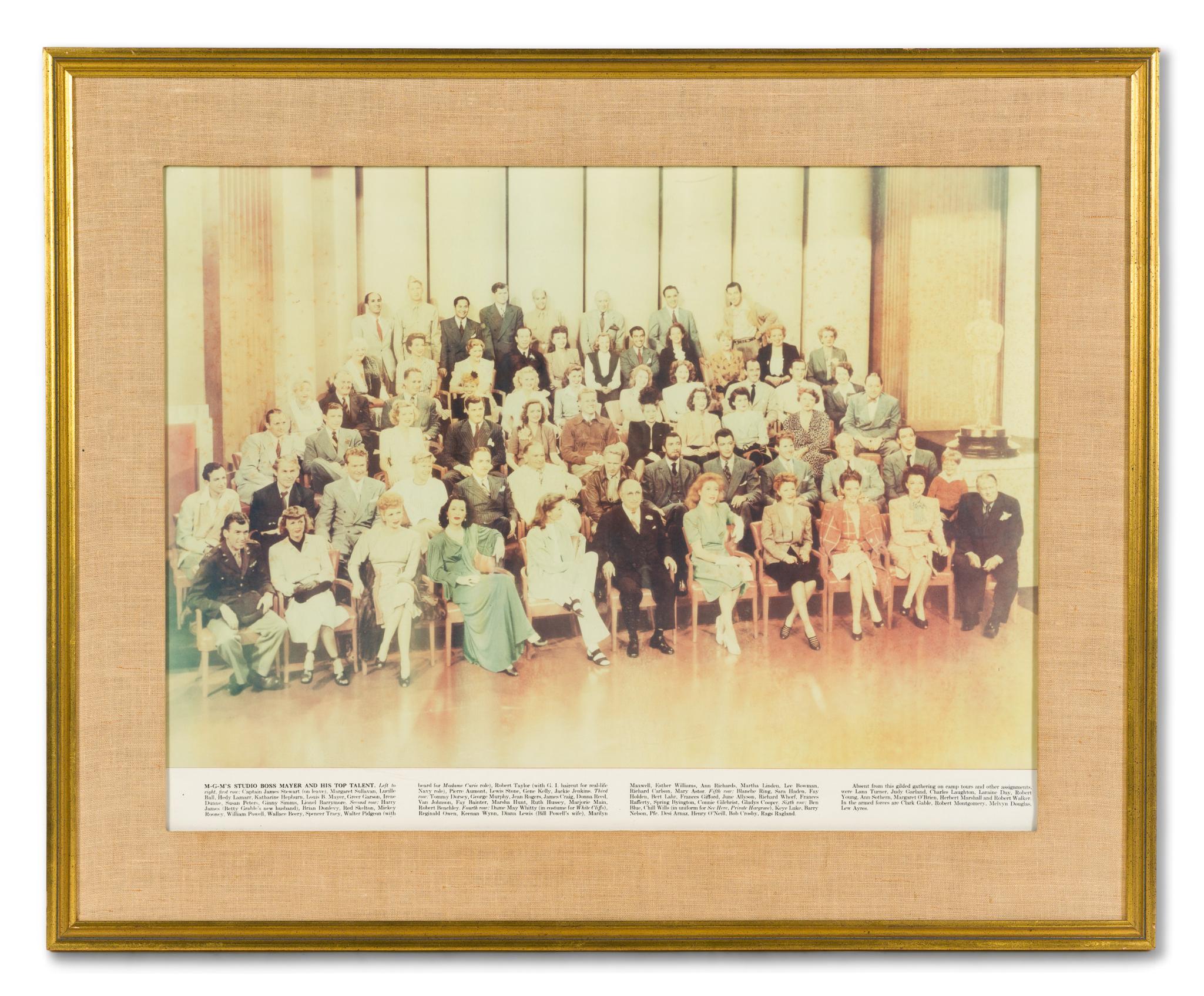 "M.G.M's Studio Boss Mayer & His Top Talent" Framed Color Picture