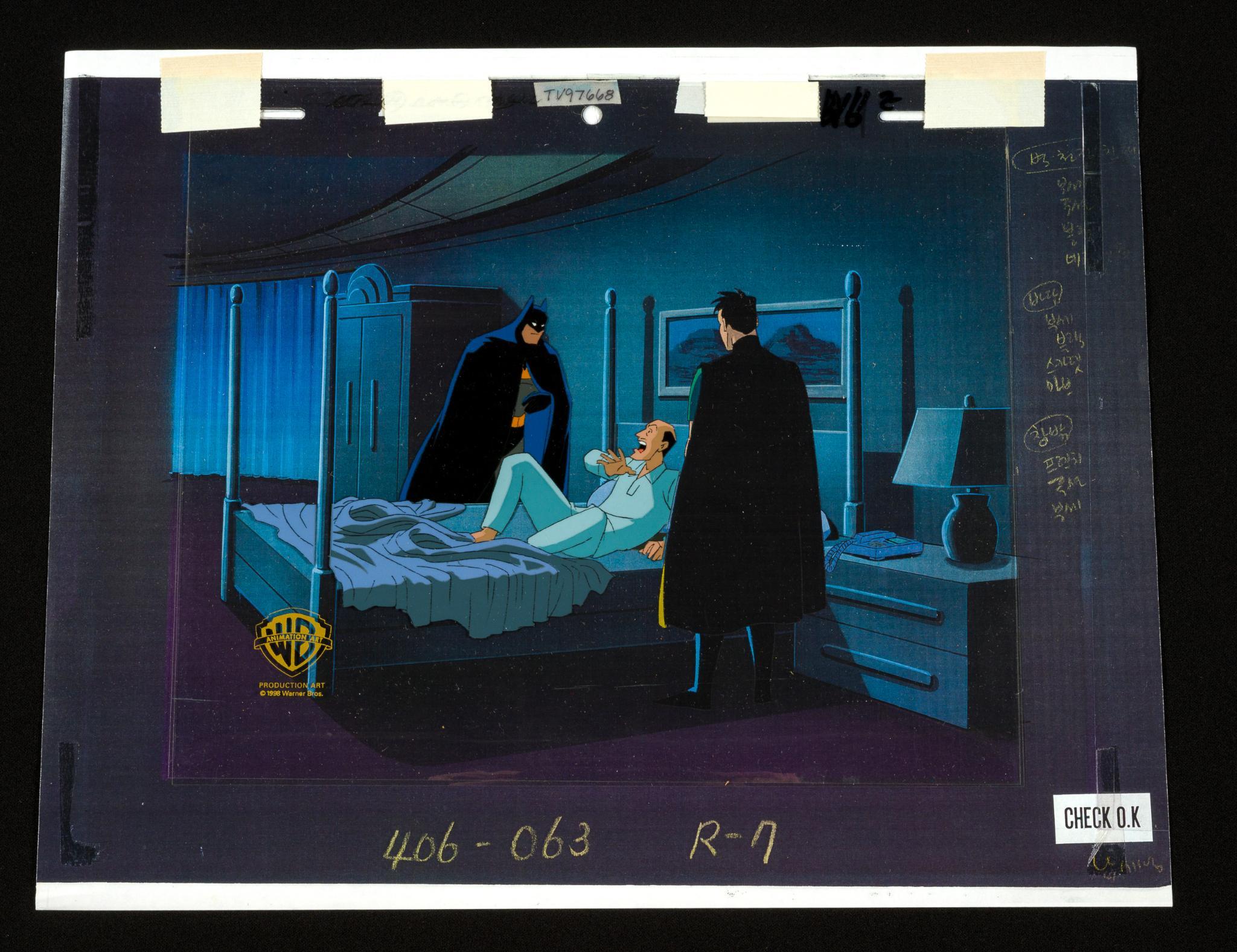 Inscribed Envelope & Animation Cell "Batman & Mr. Freeze: SubZero"