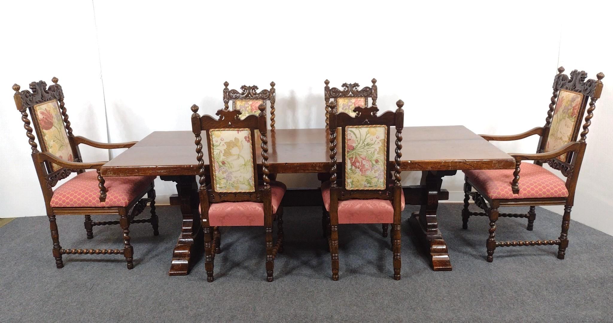 Reproduction Simon Bigart "Louis XIIIth" Dining Room Set
