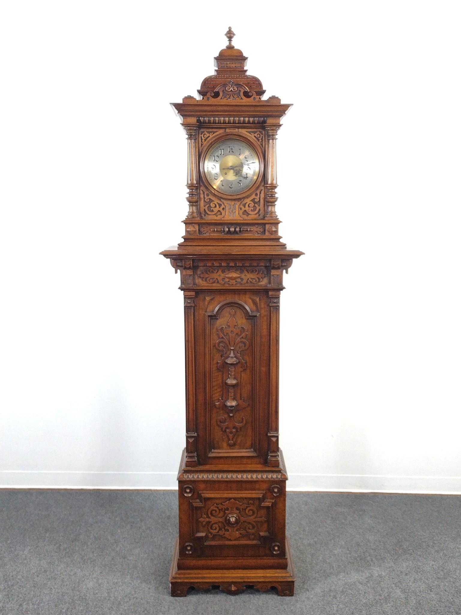 German Renaissance Revival Tall Case Clock