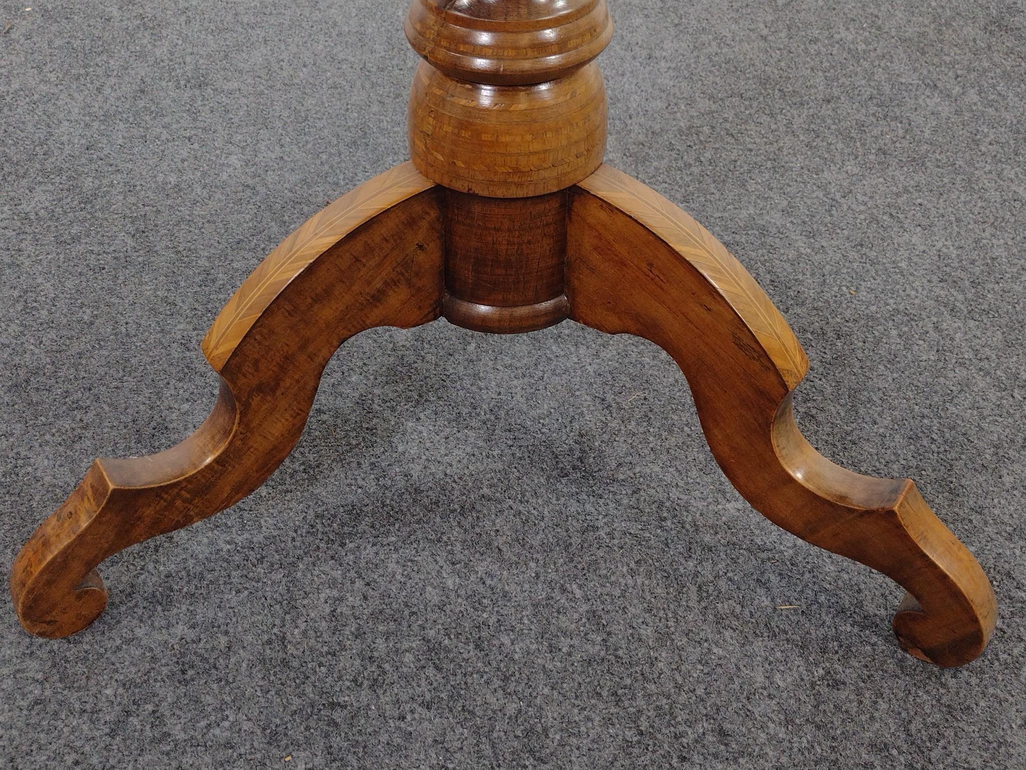 19th C Italian Sorrento Marquetry Occasional Table