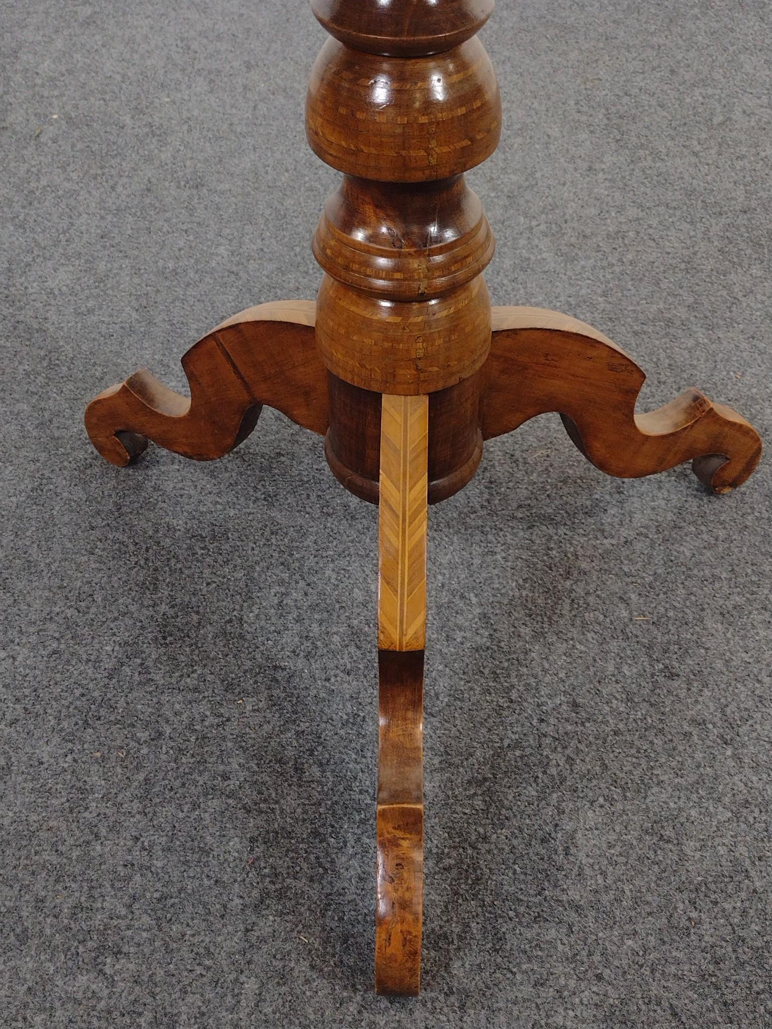 19th C Italian Sorrento Marquetry Occasional Table