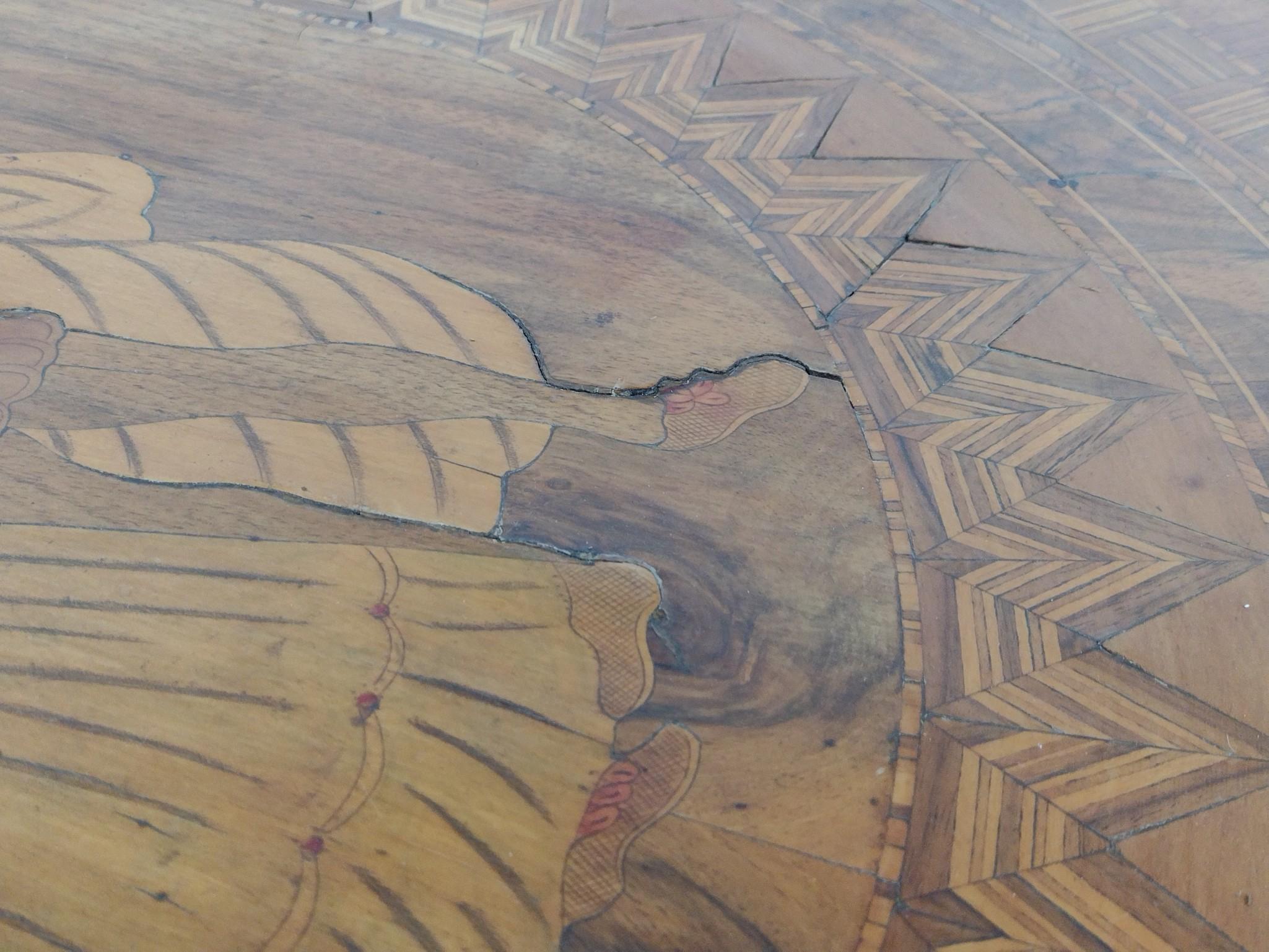 19th C Italian Sorrento Marquetry Occasional Table