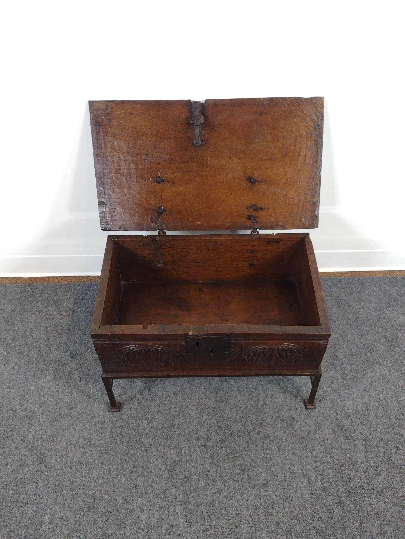 17th Century English Bible Box on Stand