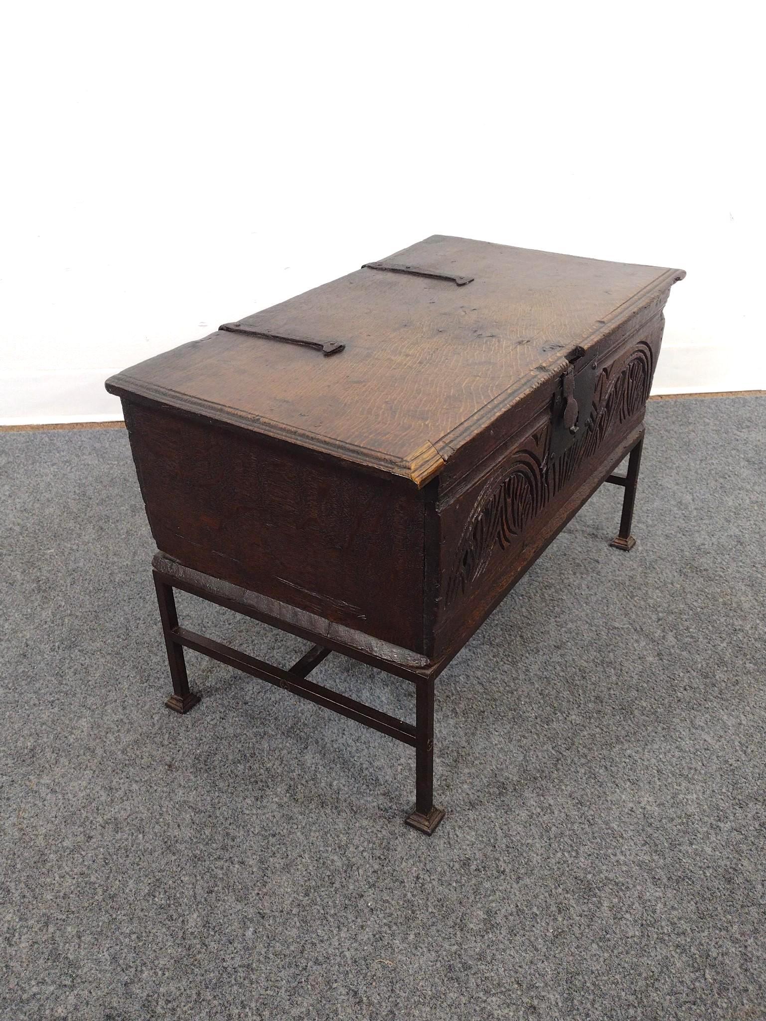 17th Century English Bible Box on Stand