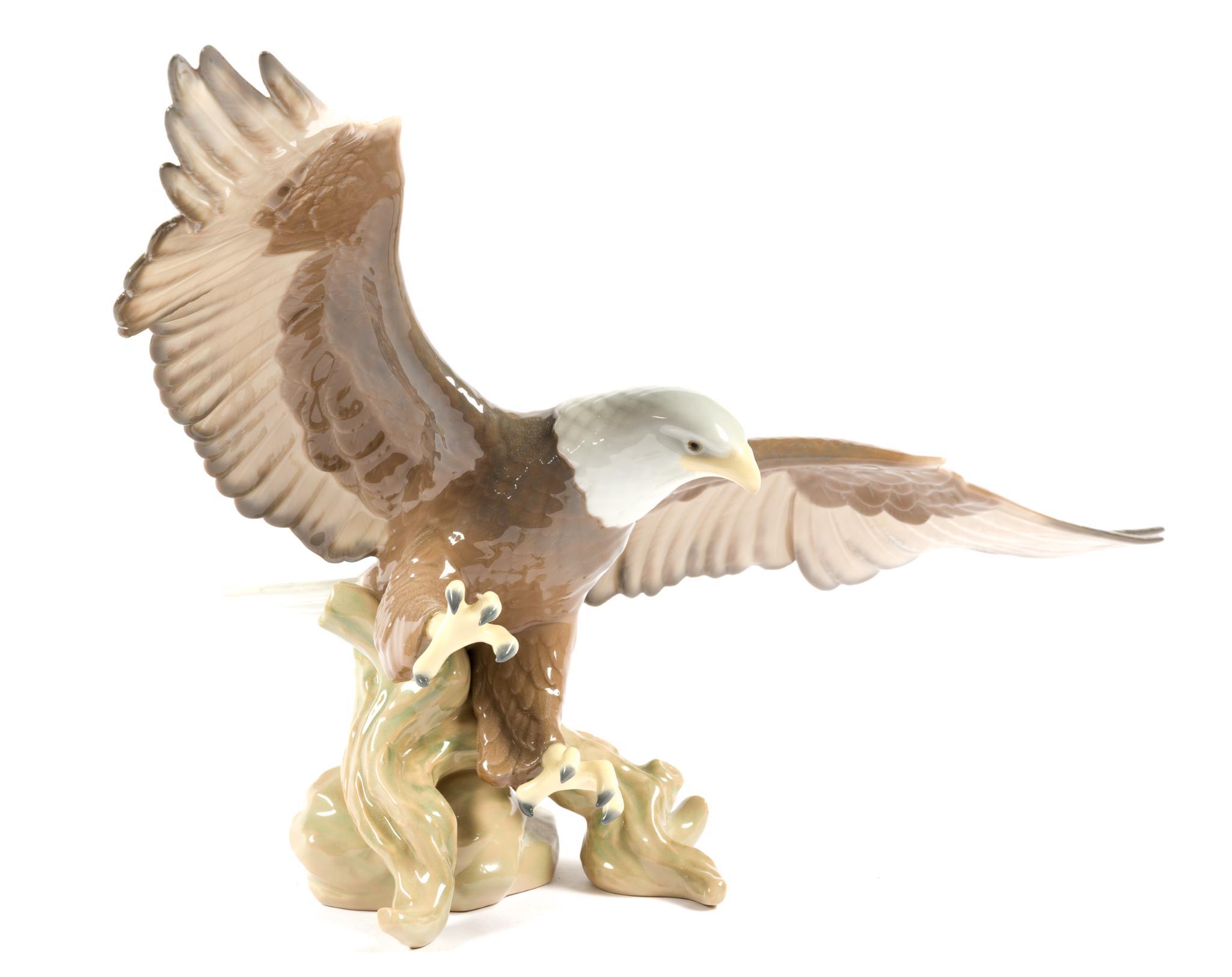Lladro Porcelain Eagle Figurine