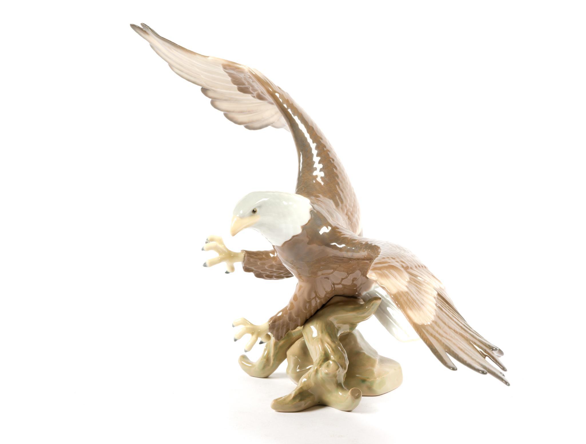 Lladro Porcelain Eagle Figurine