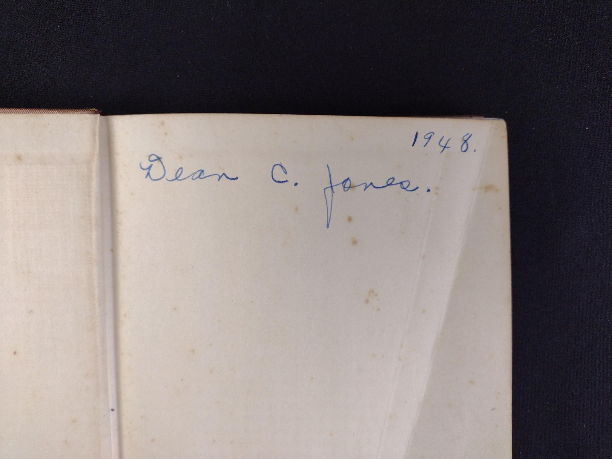 First Edition "Under Running Laughter" by Dean Jones, and Signatures