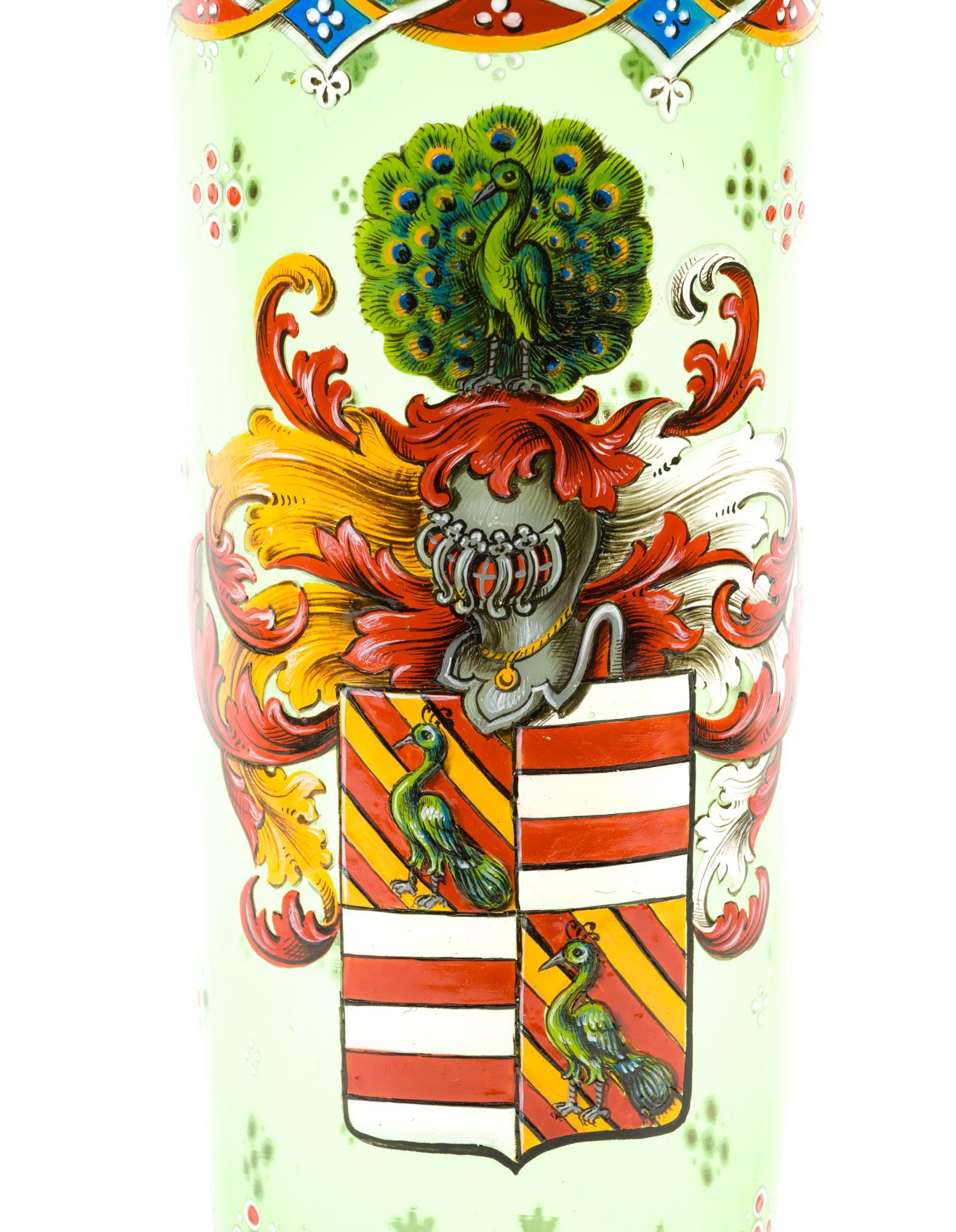 19th Century Bohemian Enamel Glass Pokal