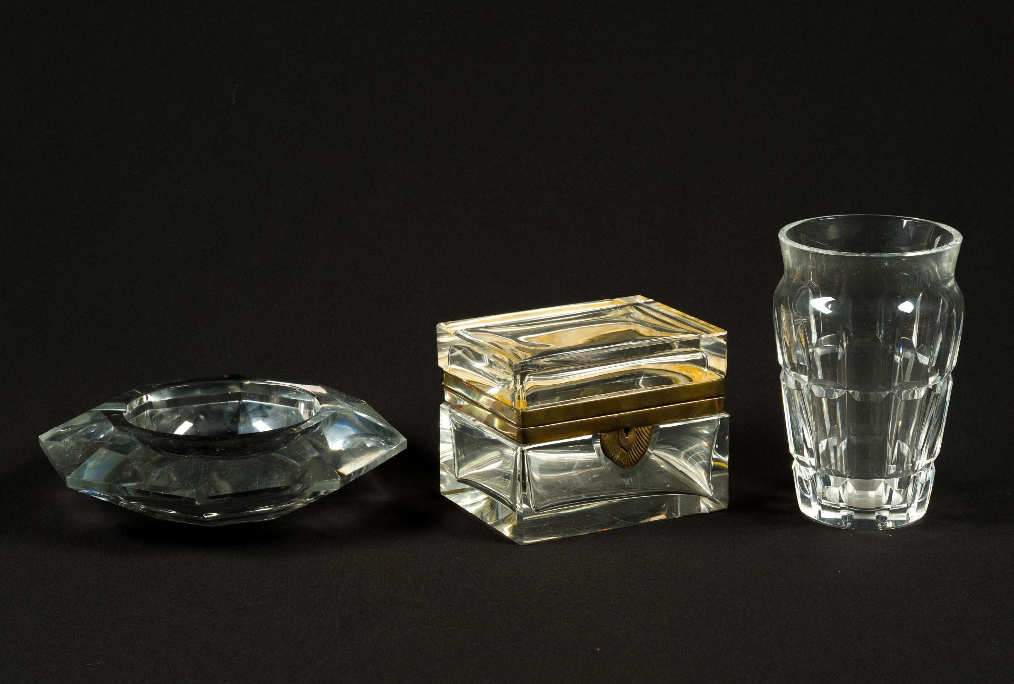 Vintage Ashtray, Trinket Box, and Vase