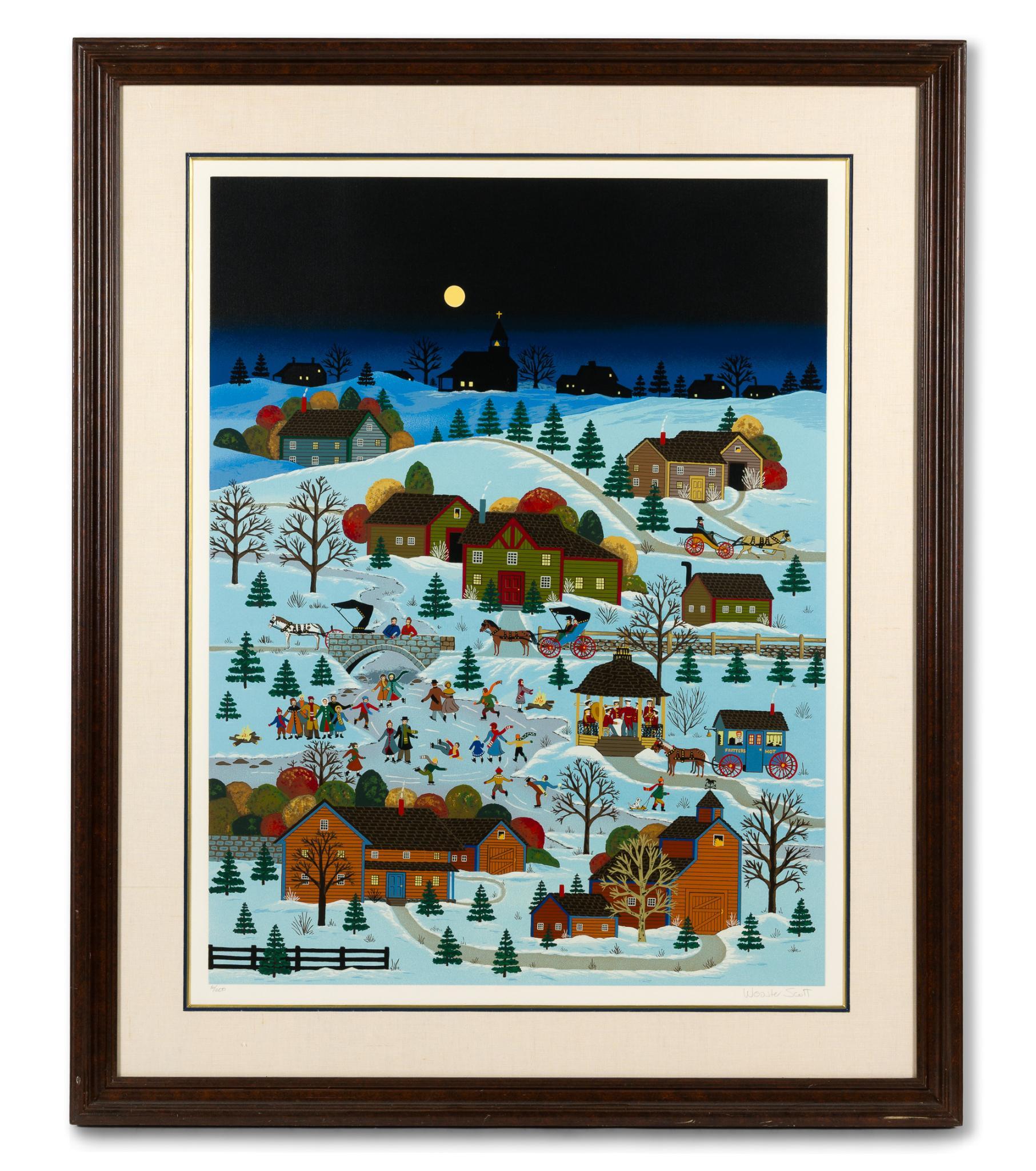 Jane Wooster Scott "Skater's Moon at Soda Springs" Signed Print