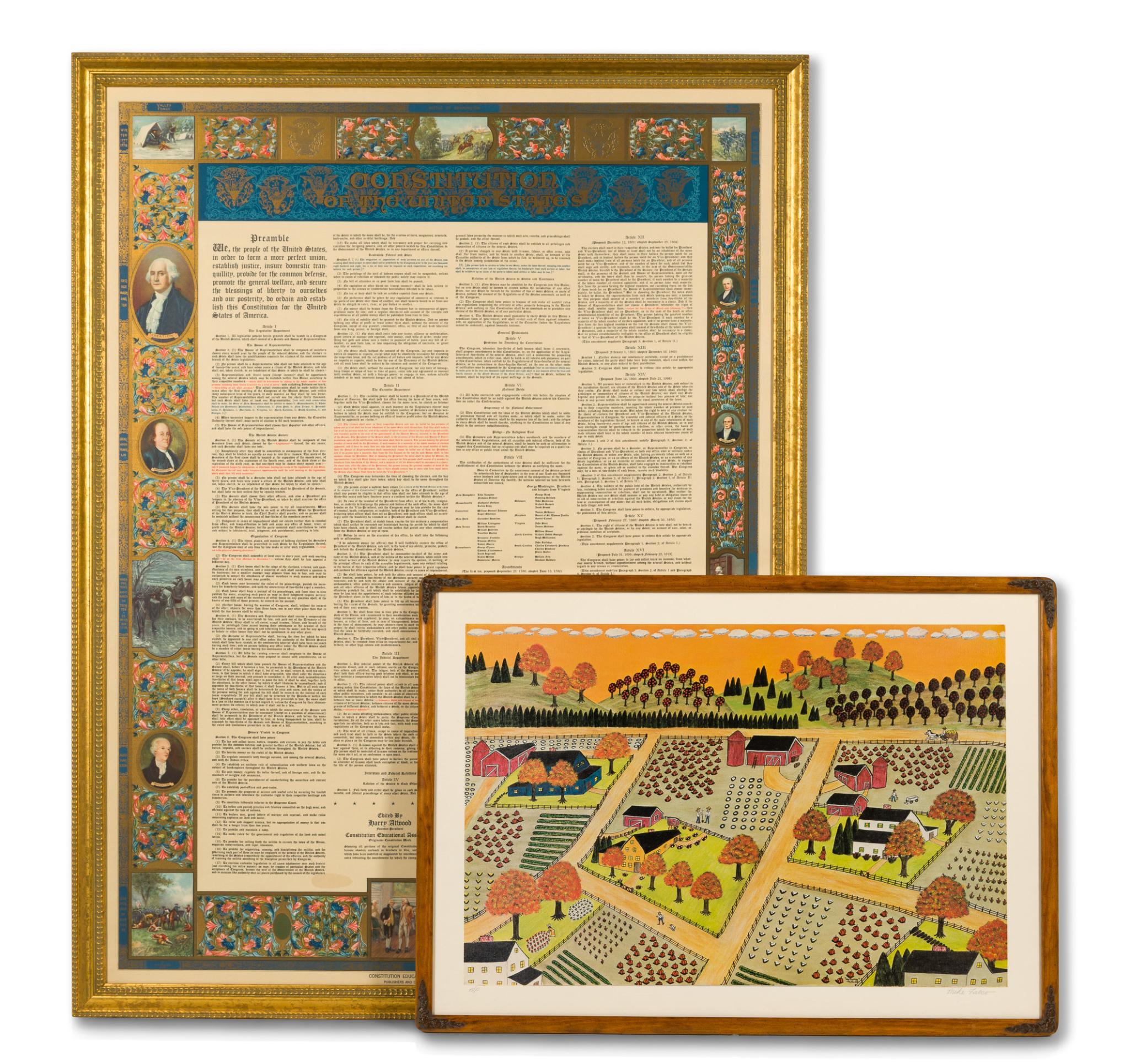 Mark Falco Print & U.S. Constitution Large Print