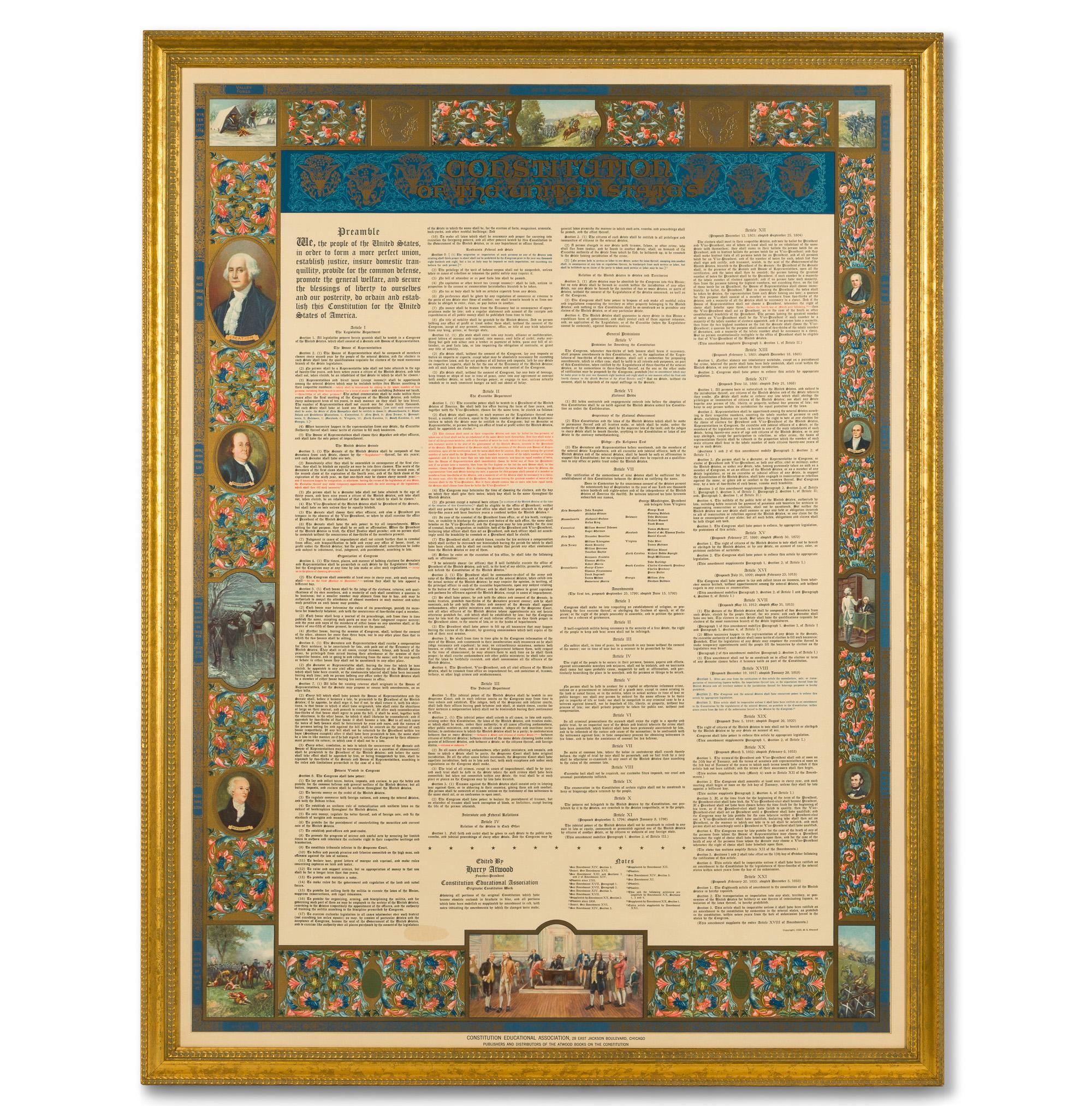 Mark Falco Print & U.S. Constitution Large Print