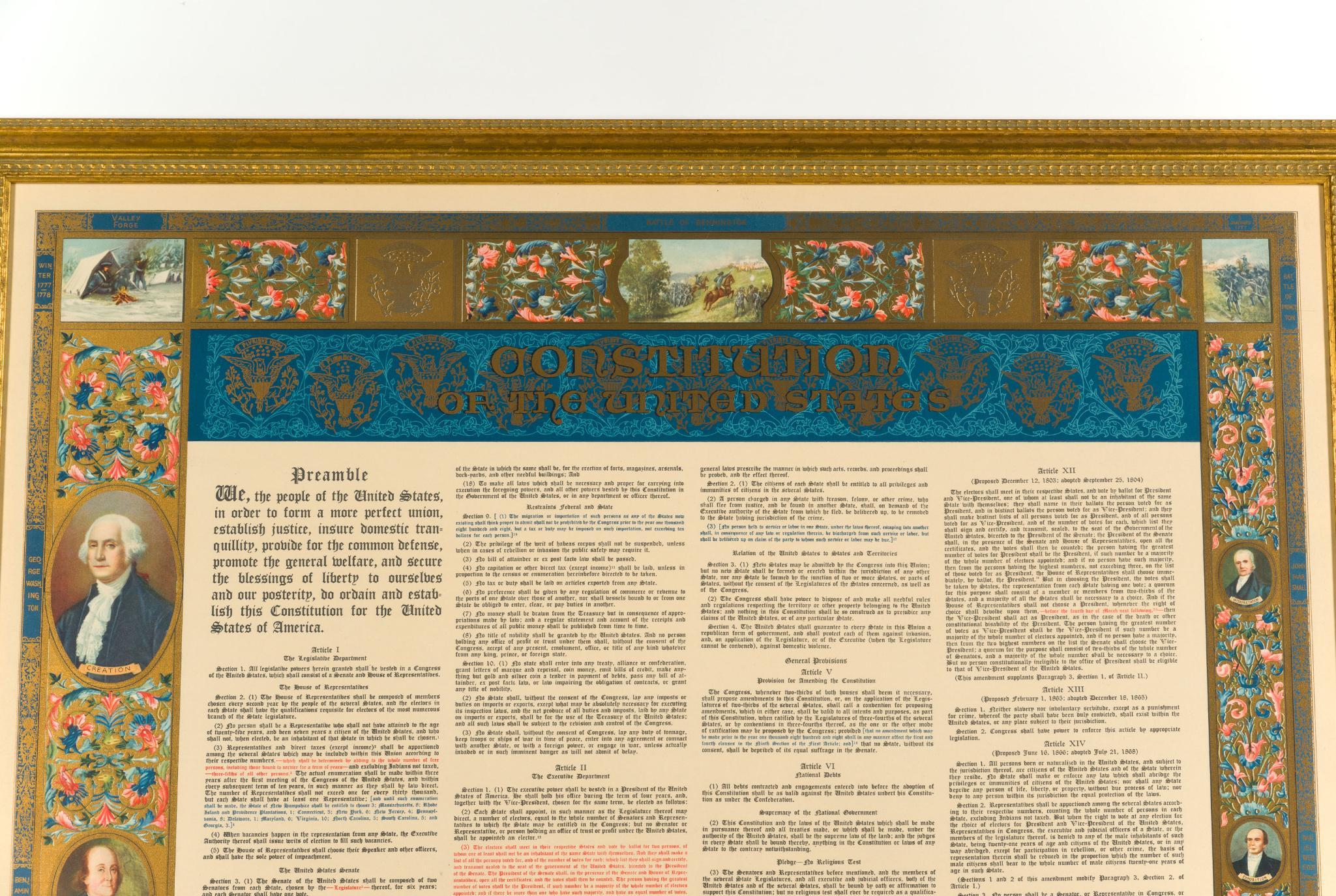 Mark Falco Print & U.S. Constitution Large Print