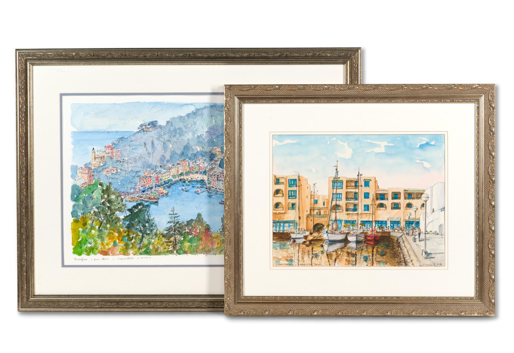 2 Italian Seaside Watercolors