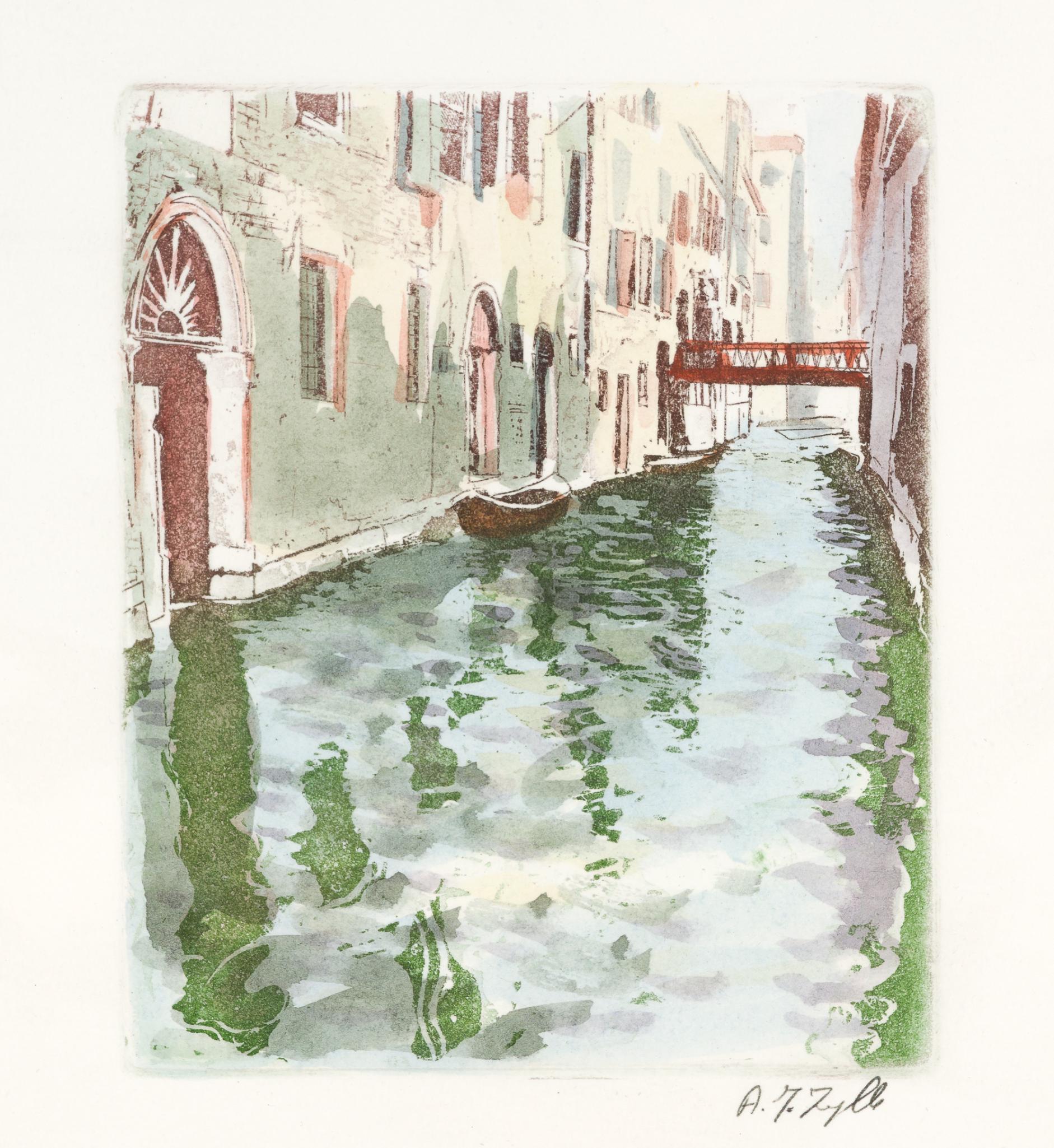 4 Framed Scenic Watercolors