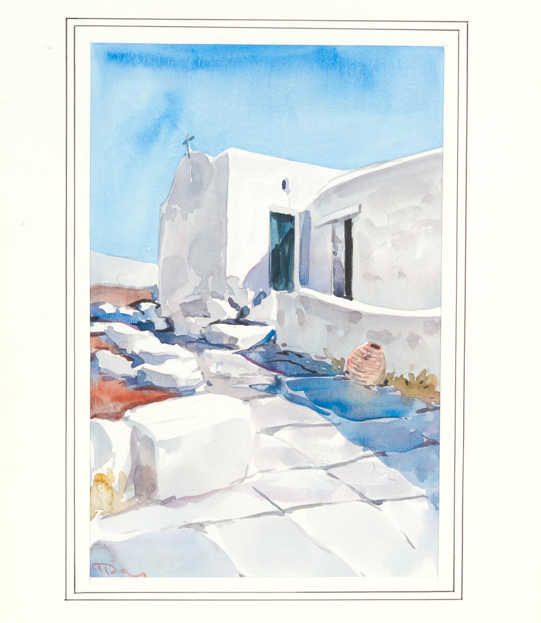 3 Framed Scenic Watercolors