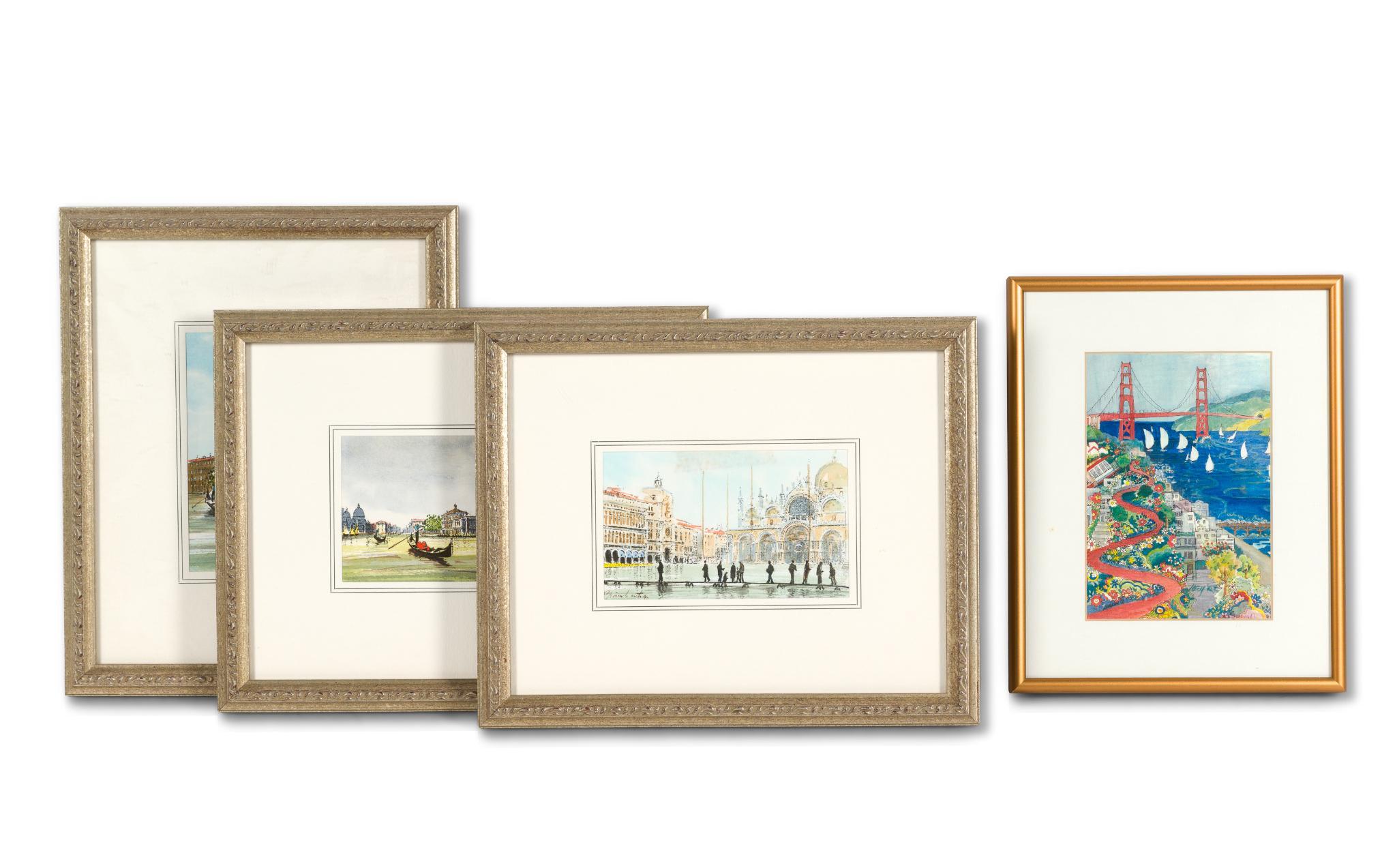 4 Scenic Framed Art