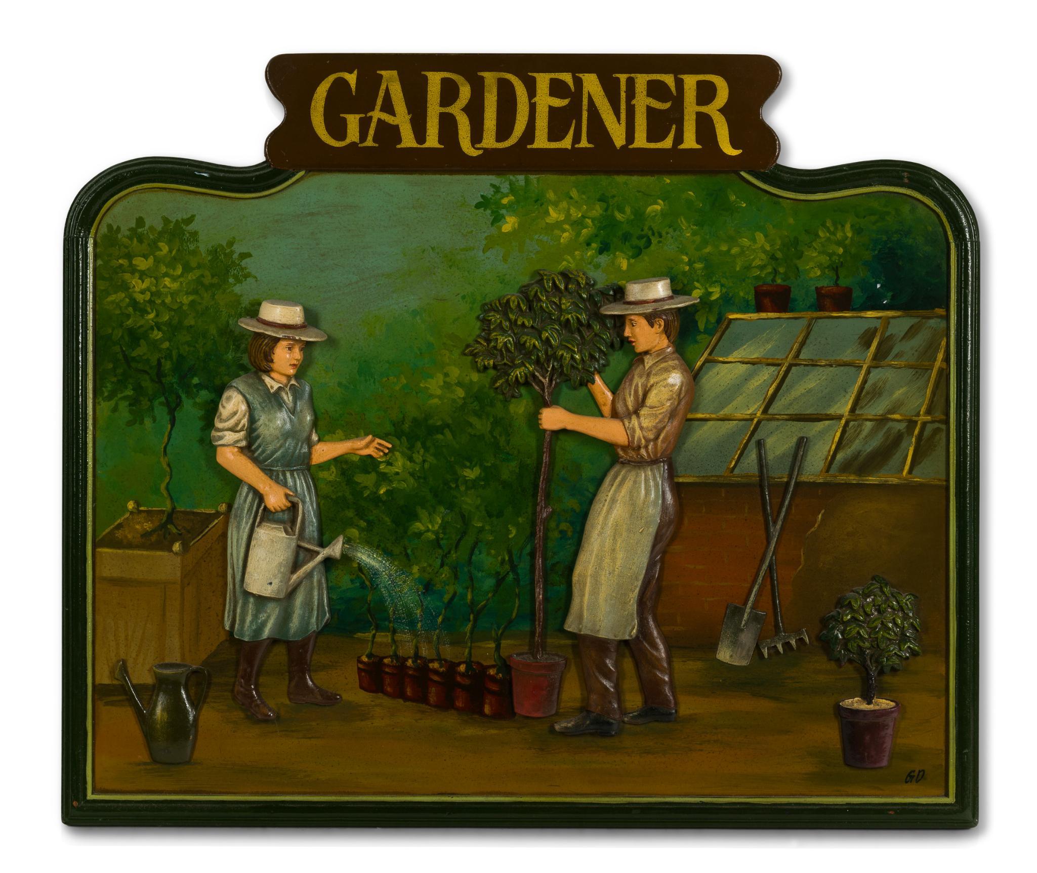 Decorative Mirror & Gardener Sign