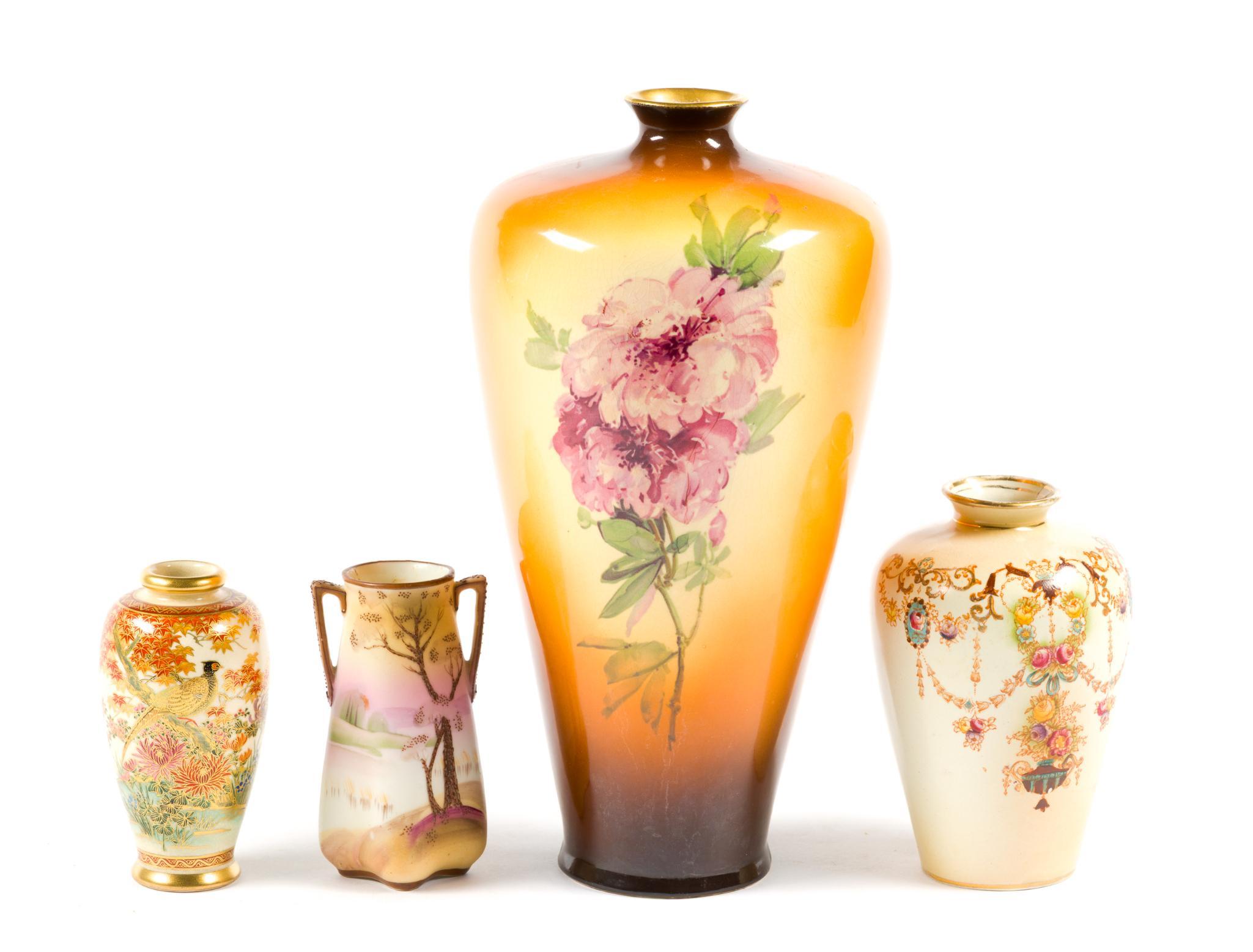 Porcelain Vases Incl. Cabinet