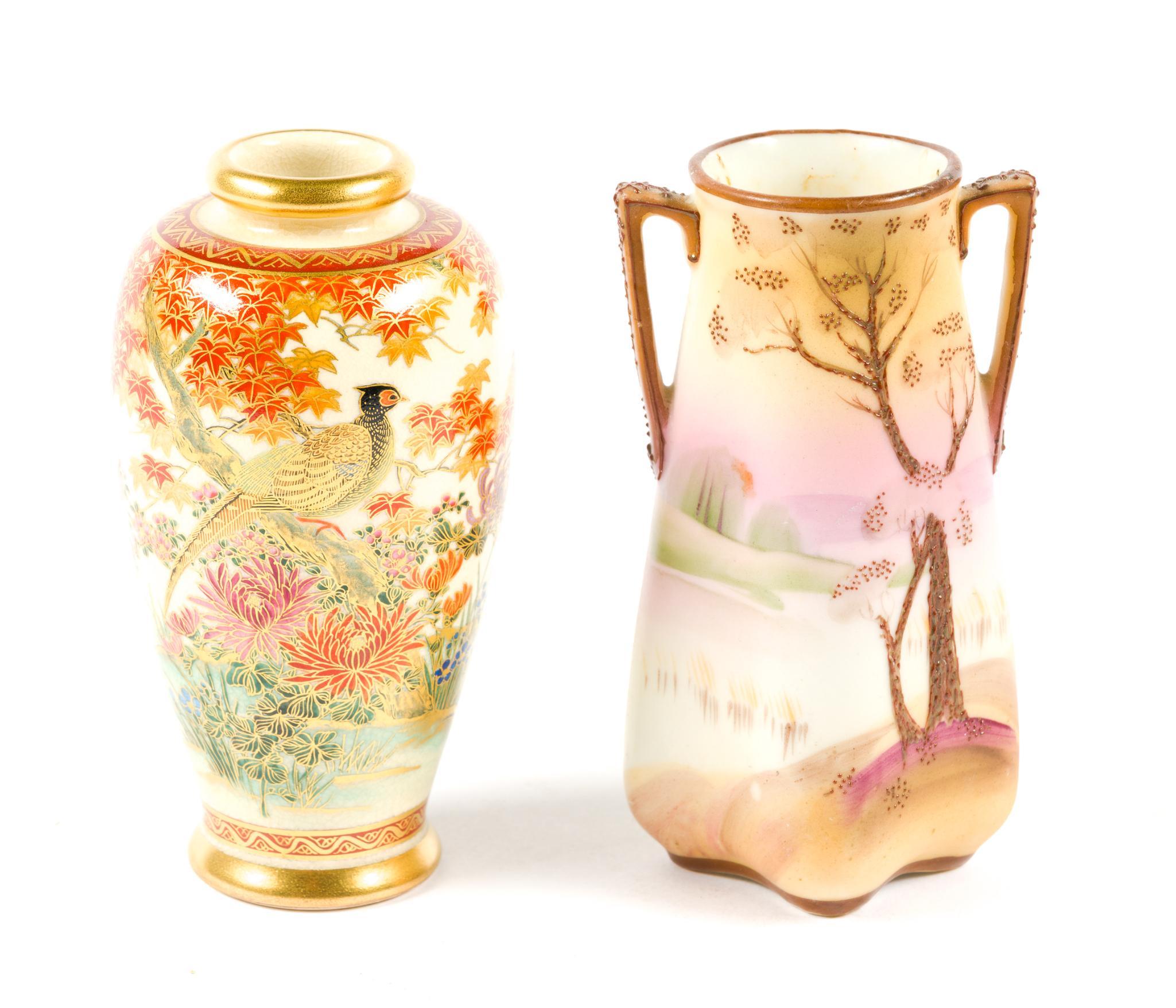 Porcelain Vases Incl. Cabinet