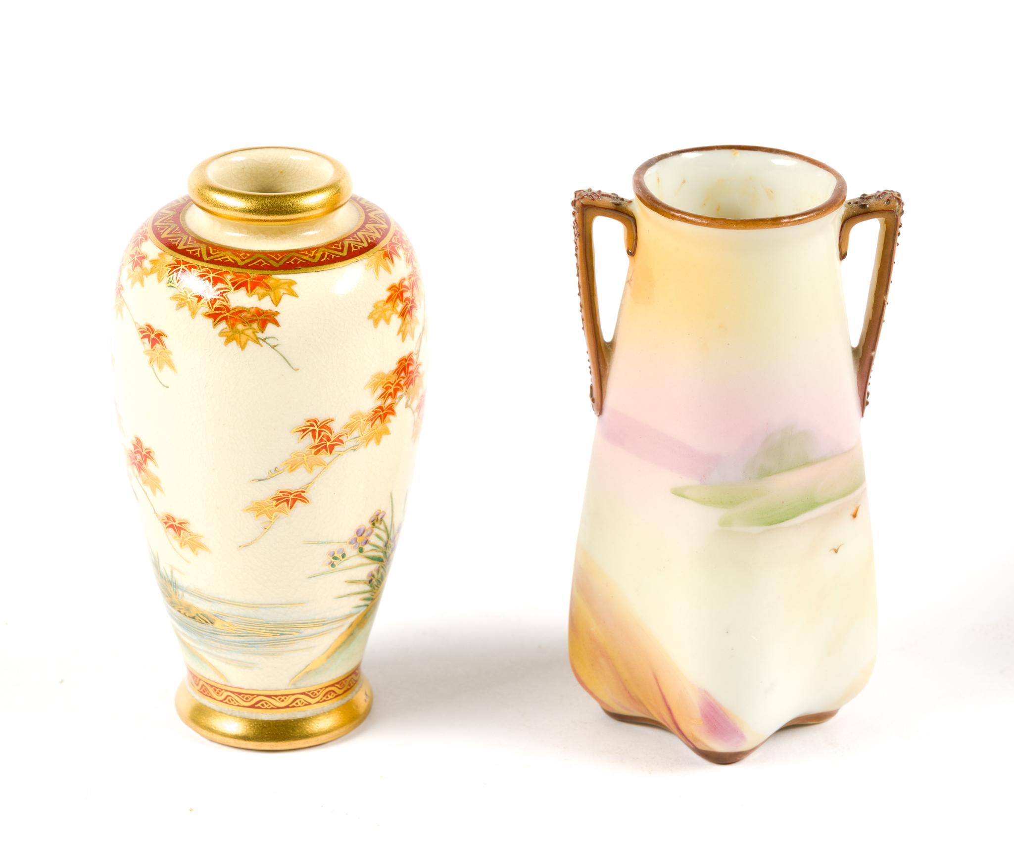 Porcelain Vases Incl. Cabinet