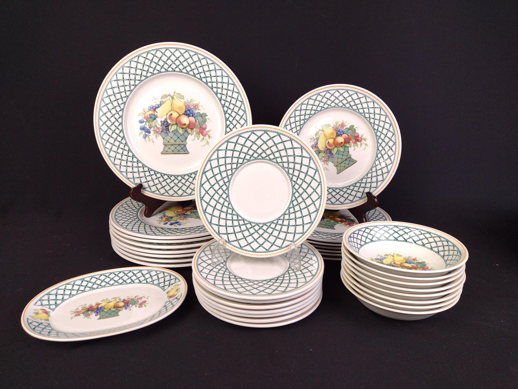 Villeroy & Boch 'Basket' Porcelain Dinnerware With Tea Service