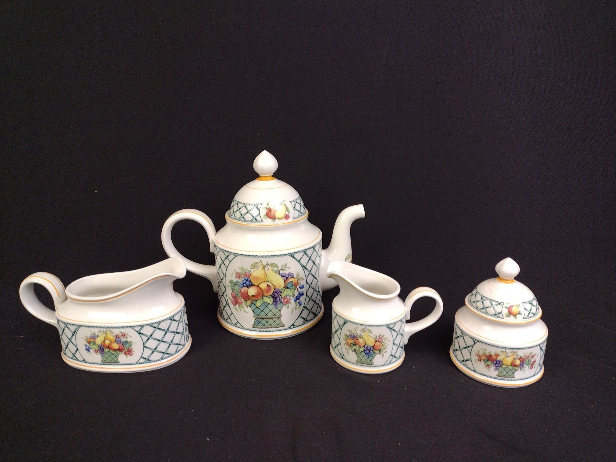 Villeroy & Boch 'Basket' Porcelain Dinnerware With Tea Service