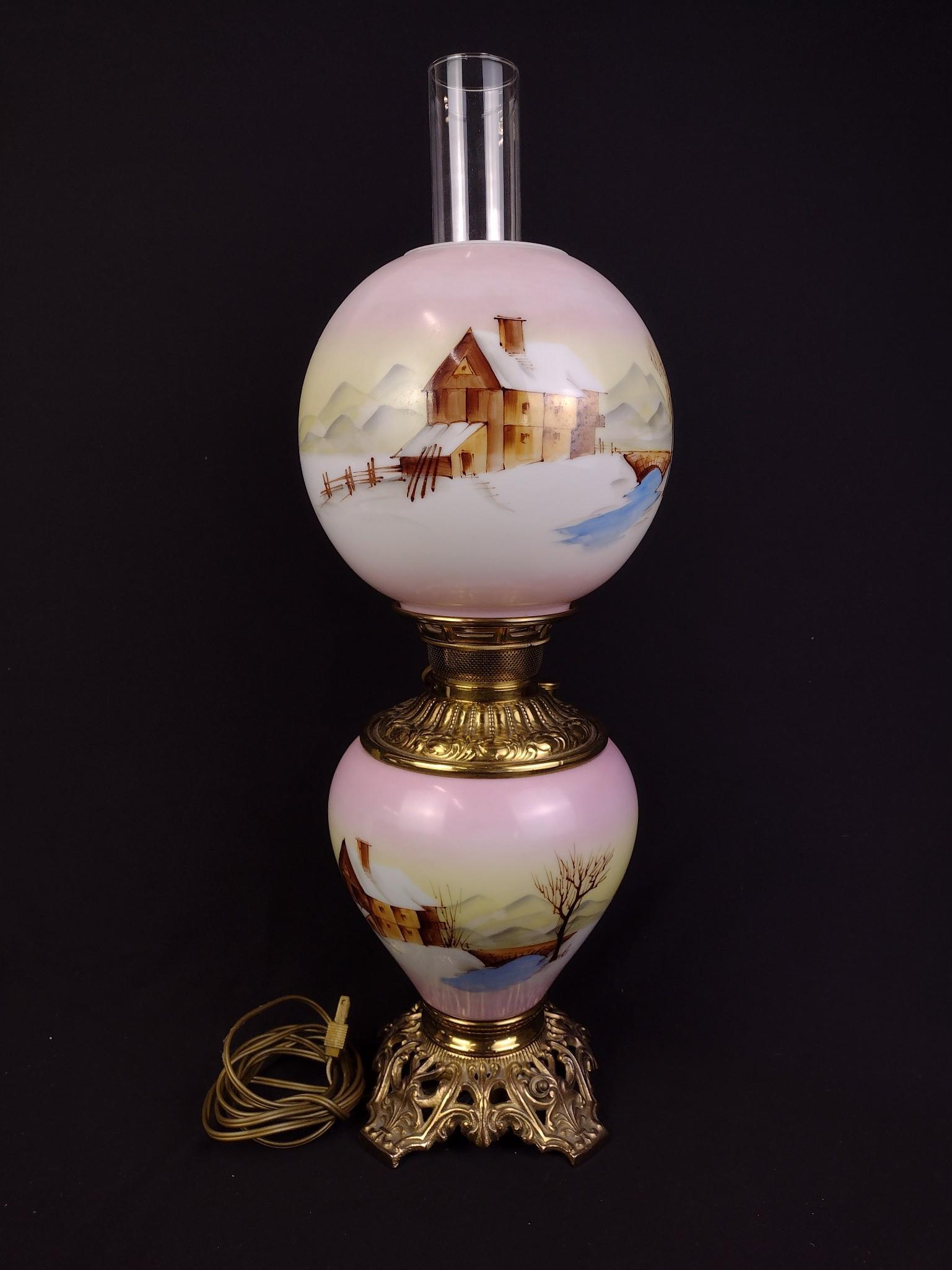 Handpainted Scenic Gone with the Wind Lamp