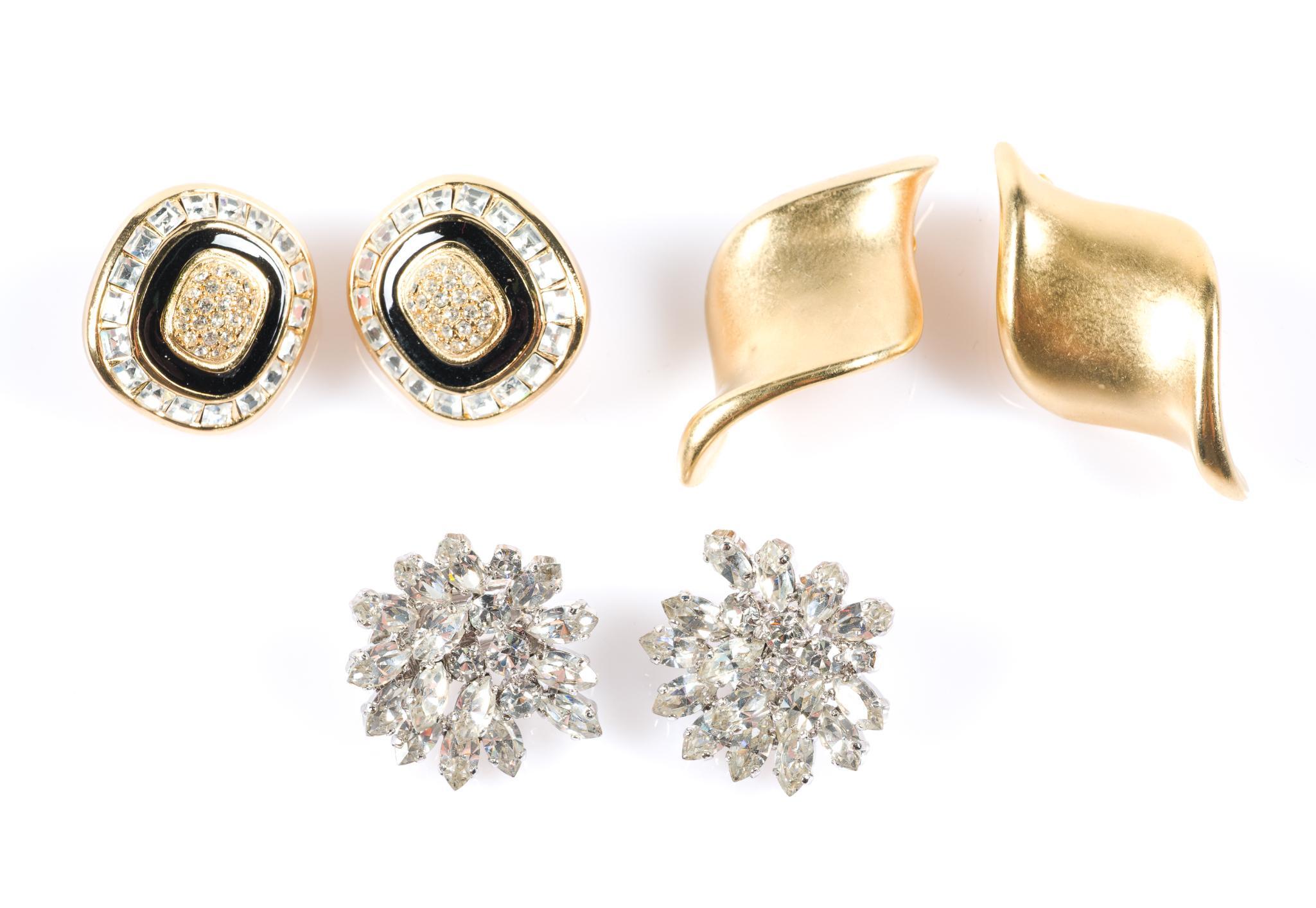 Christian Dior and Erwin Pearl Earrings