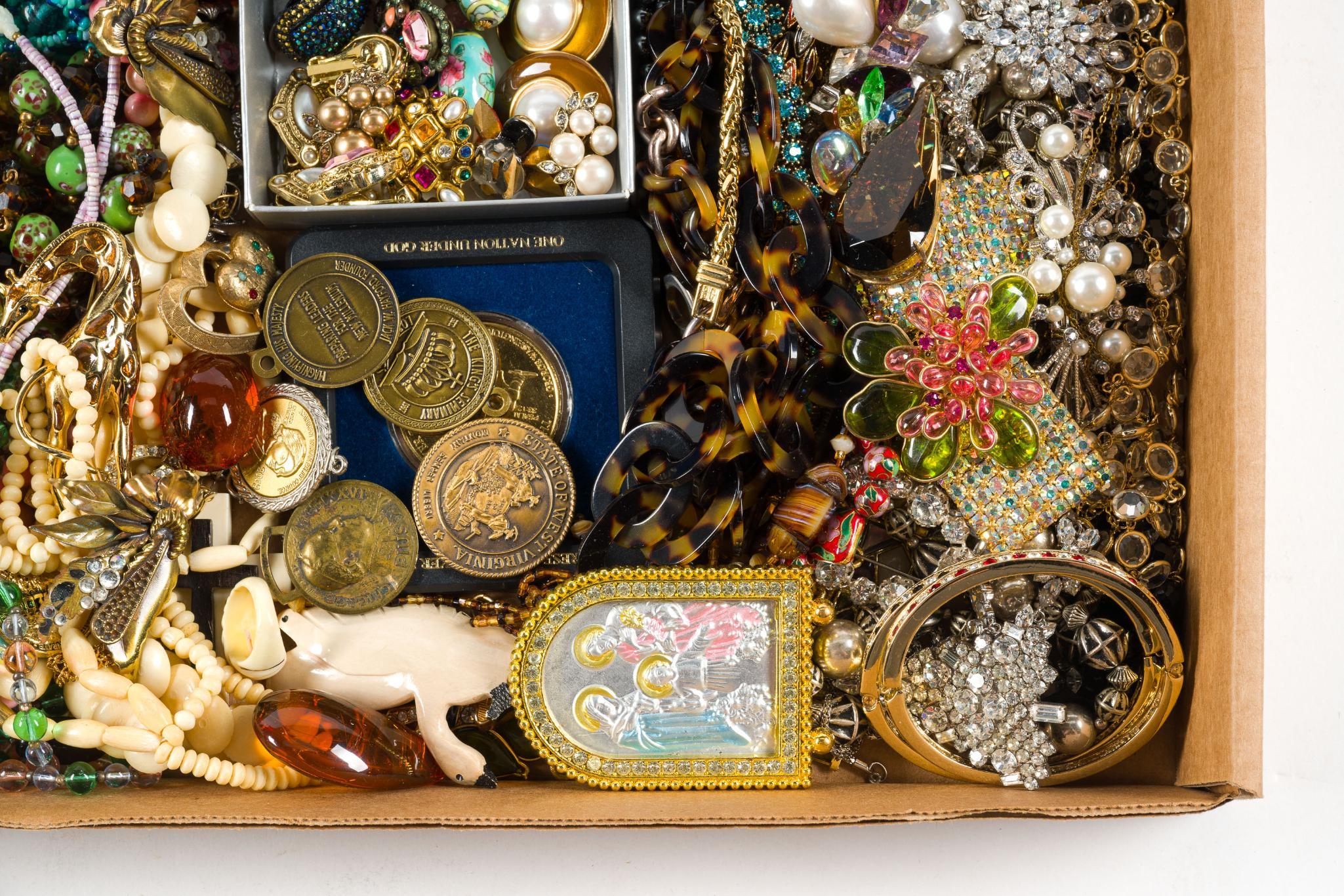 Vintage and Costume Jewelry and Tokens
