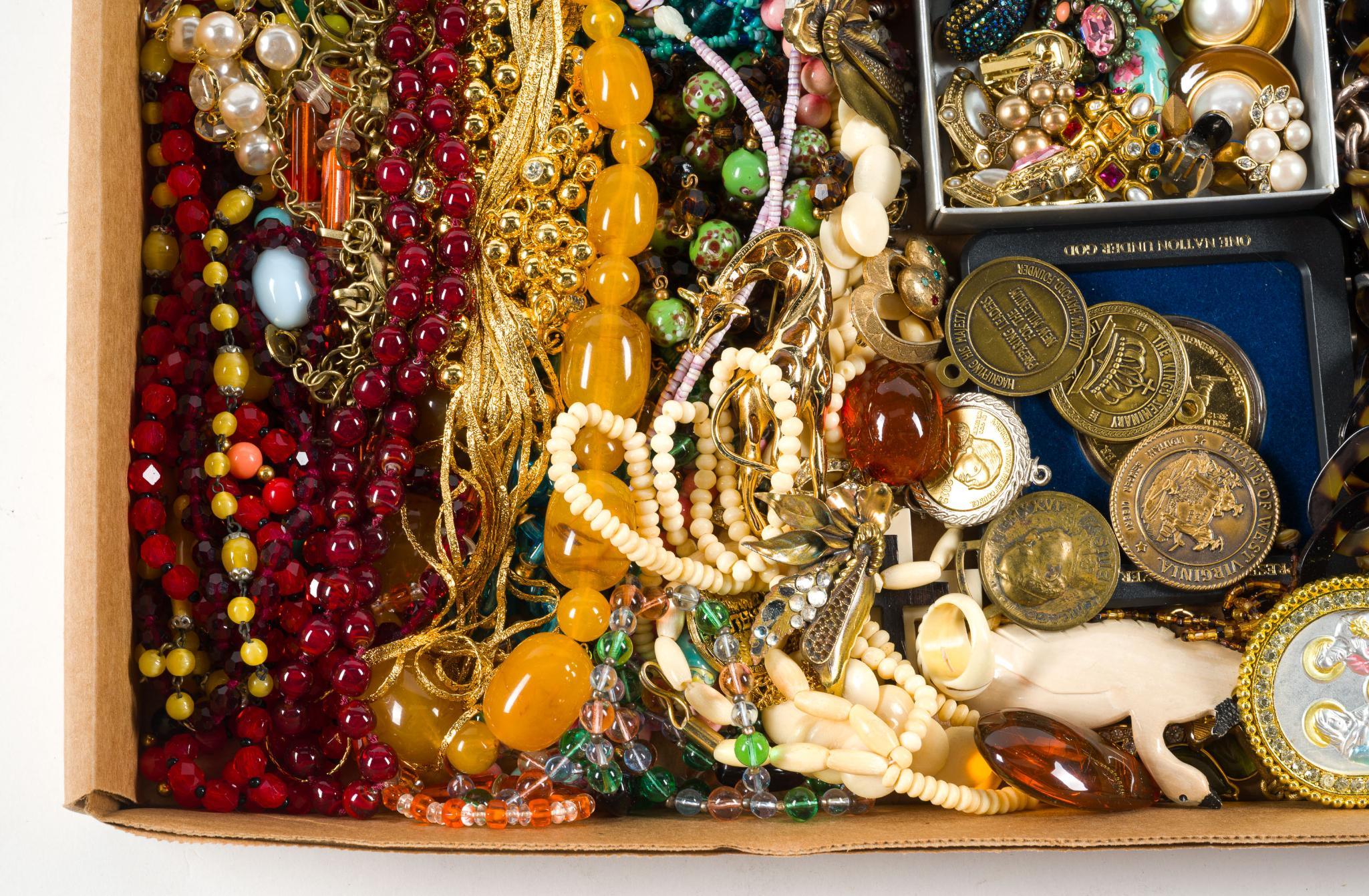 Vintage and Costume Jewelry and Tokens