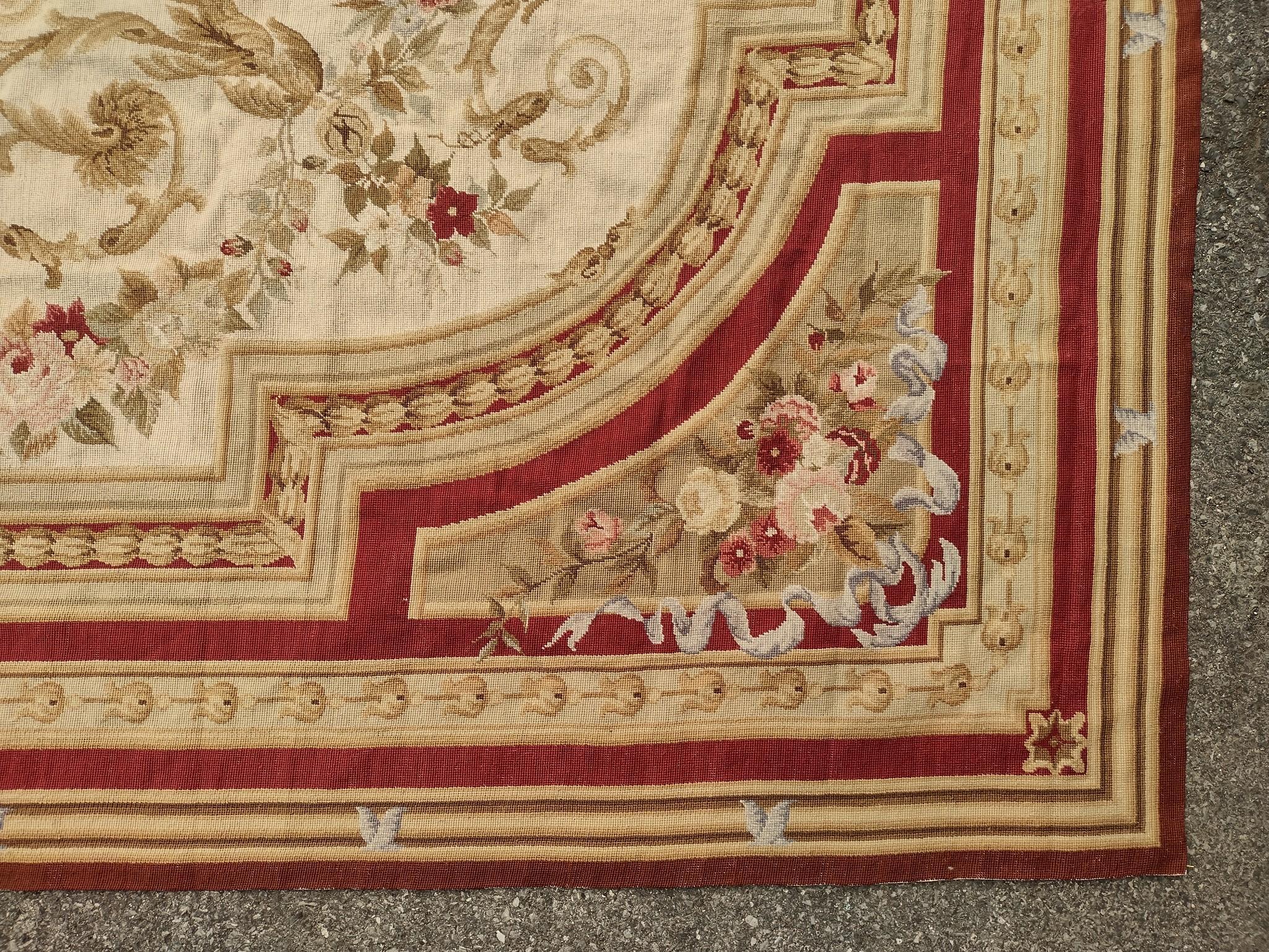 French Aubusson Style Flatweave Tapestry Rug
