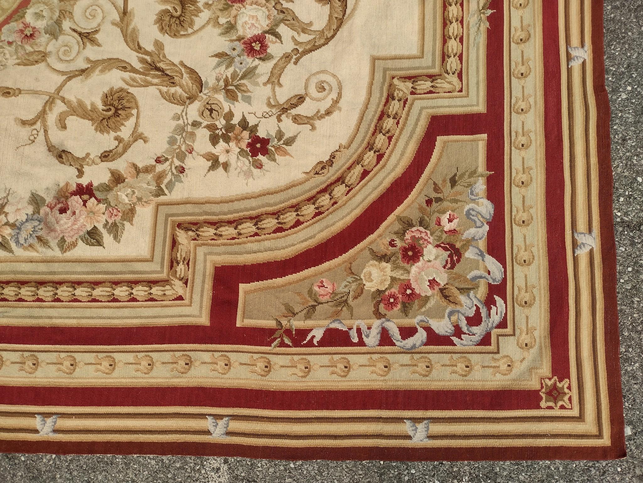 French Aubusson Style Flatweave Tapestry Rug