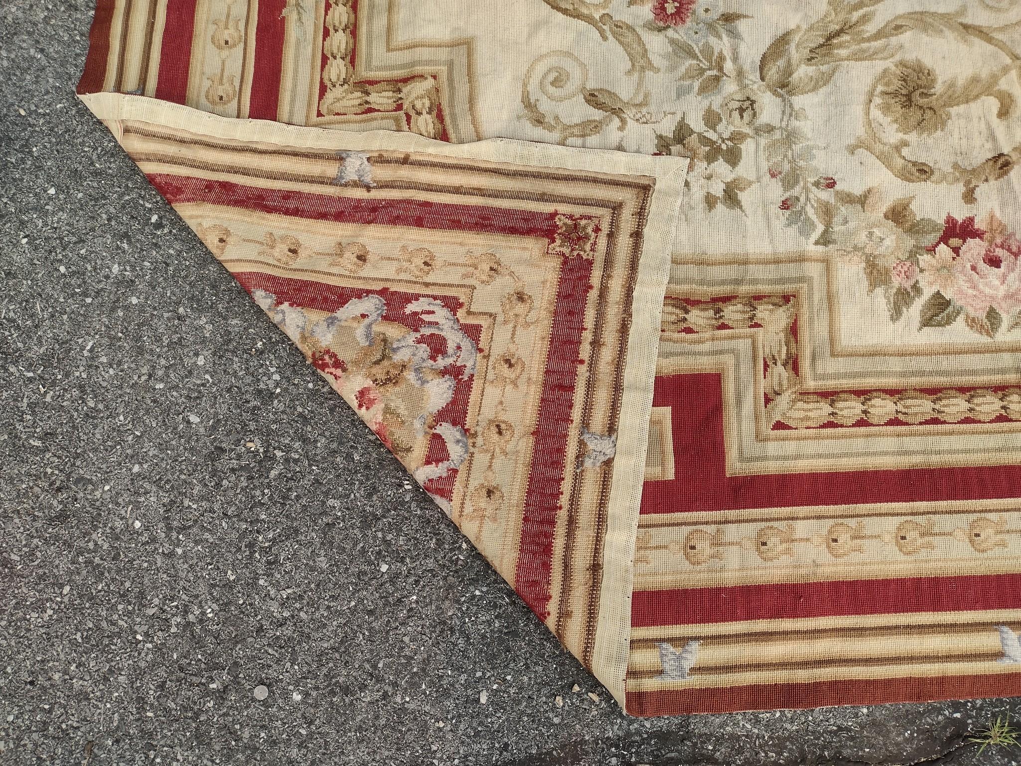 French Aubusson Style Flatweave Tapestry Rug