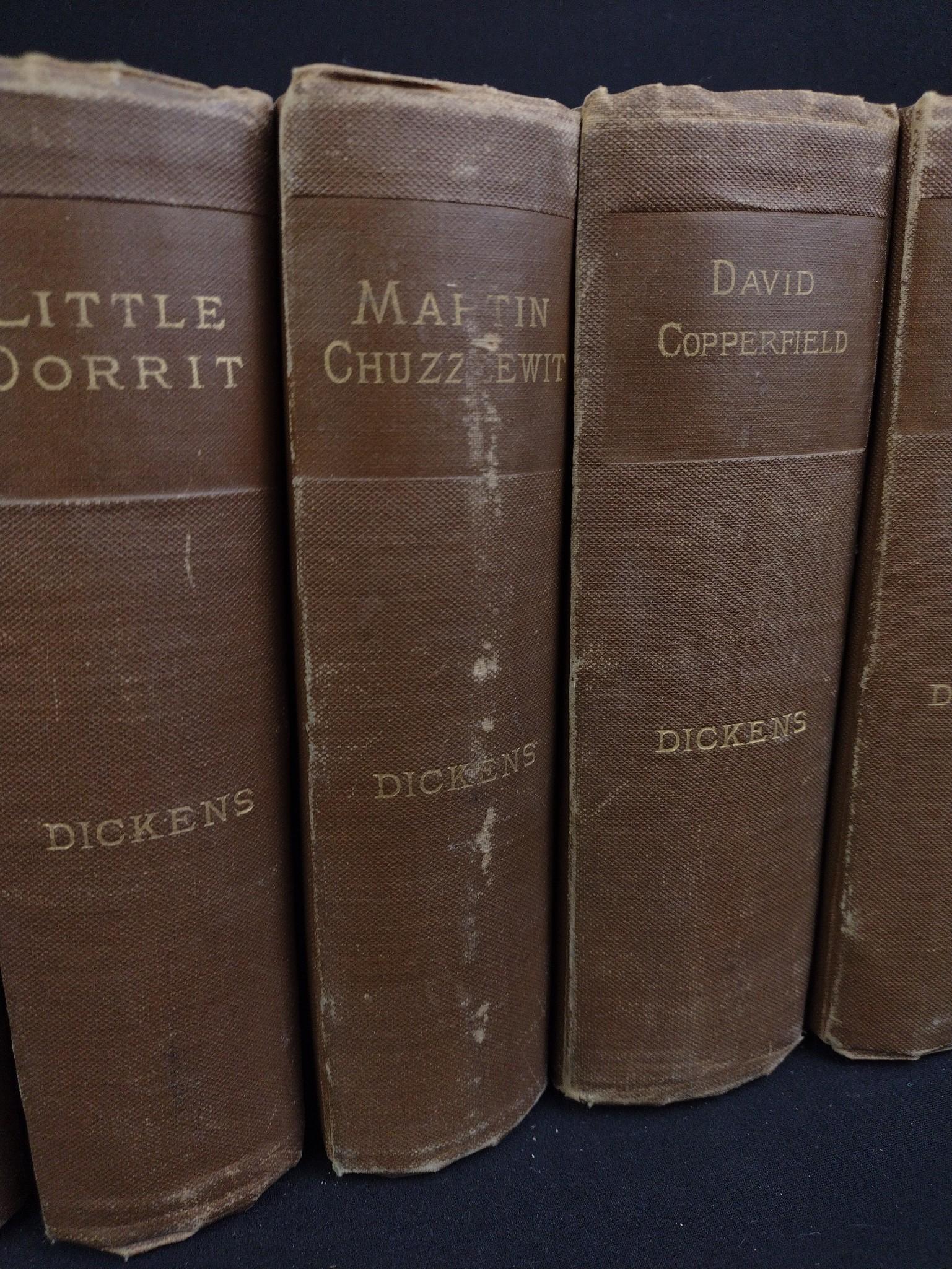 14 Volumes of Charles Dickens Books c. 1885-1900