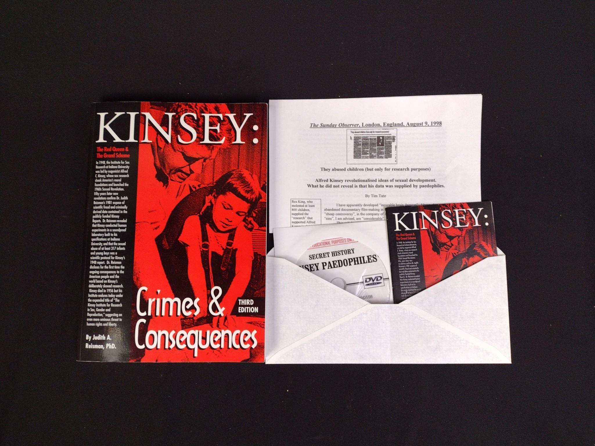 "Kinsey: Crimes & Consequences" by Judith A. Reisman With Inscribed Card