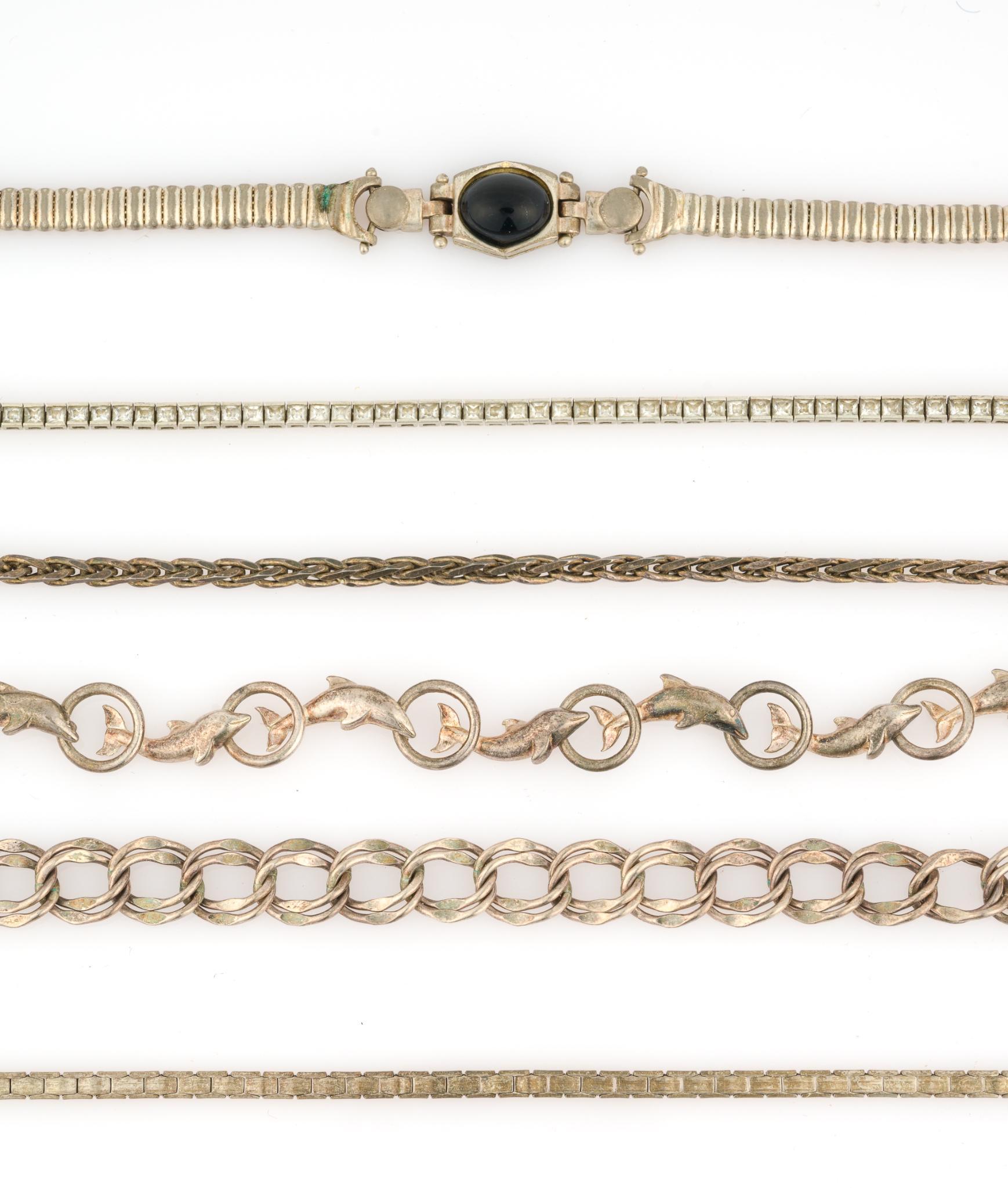 7 Sterling Silver Bracelets